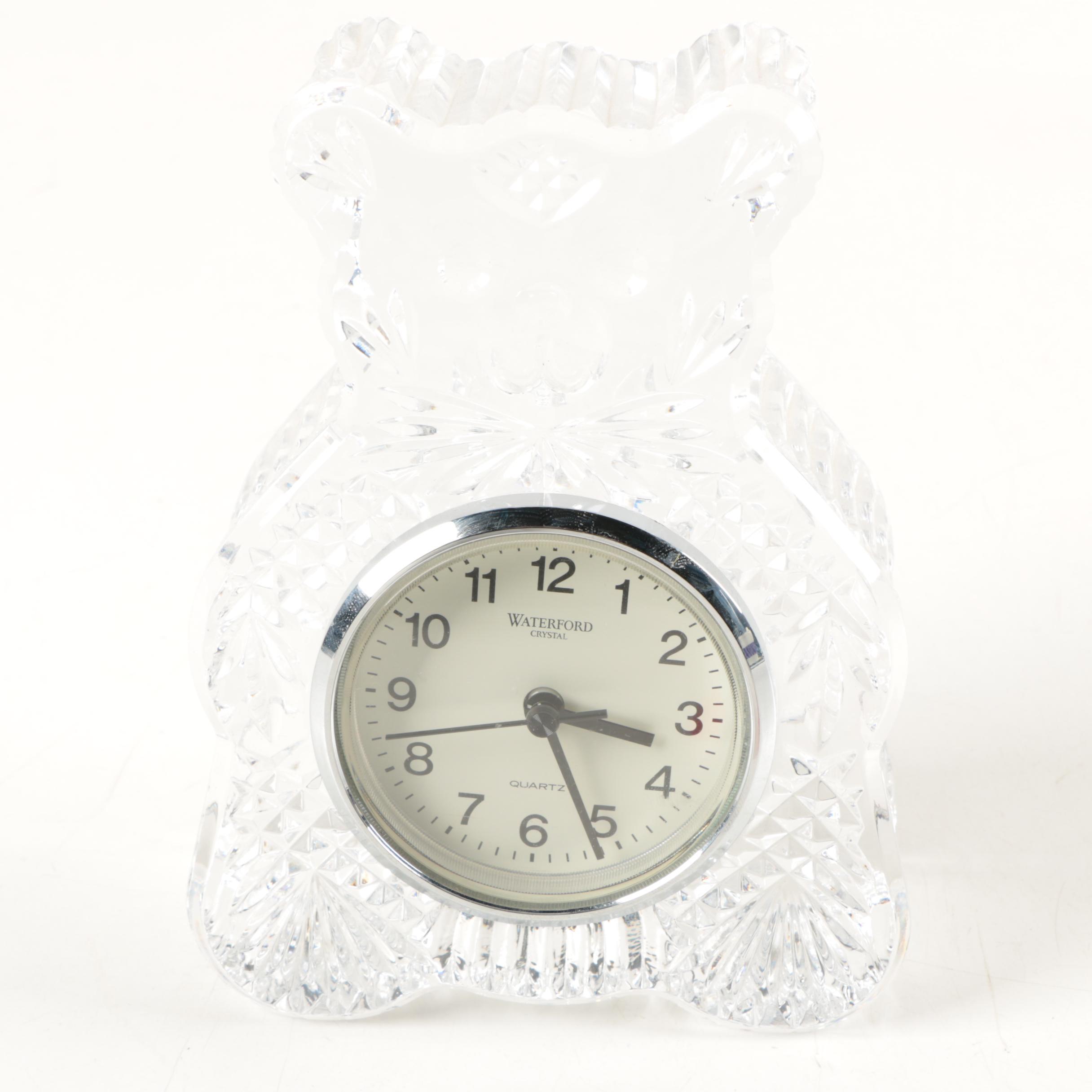 Waterford Crystal "Giftware" Teddy Bear Clock