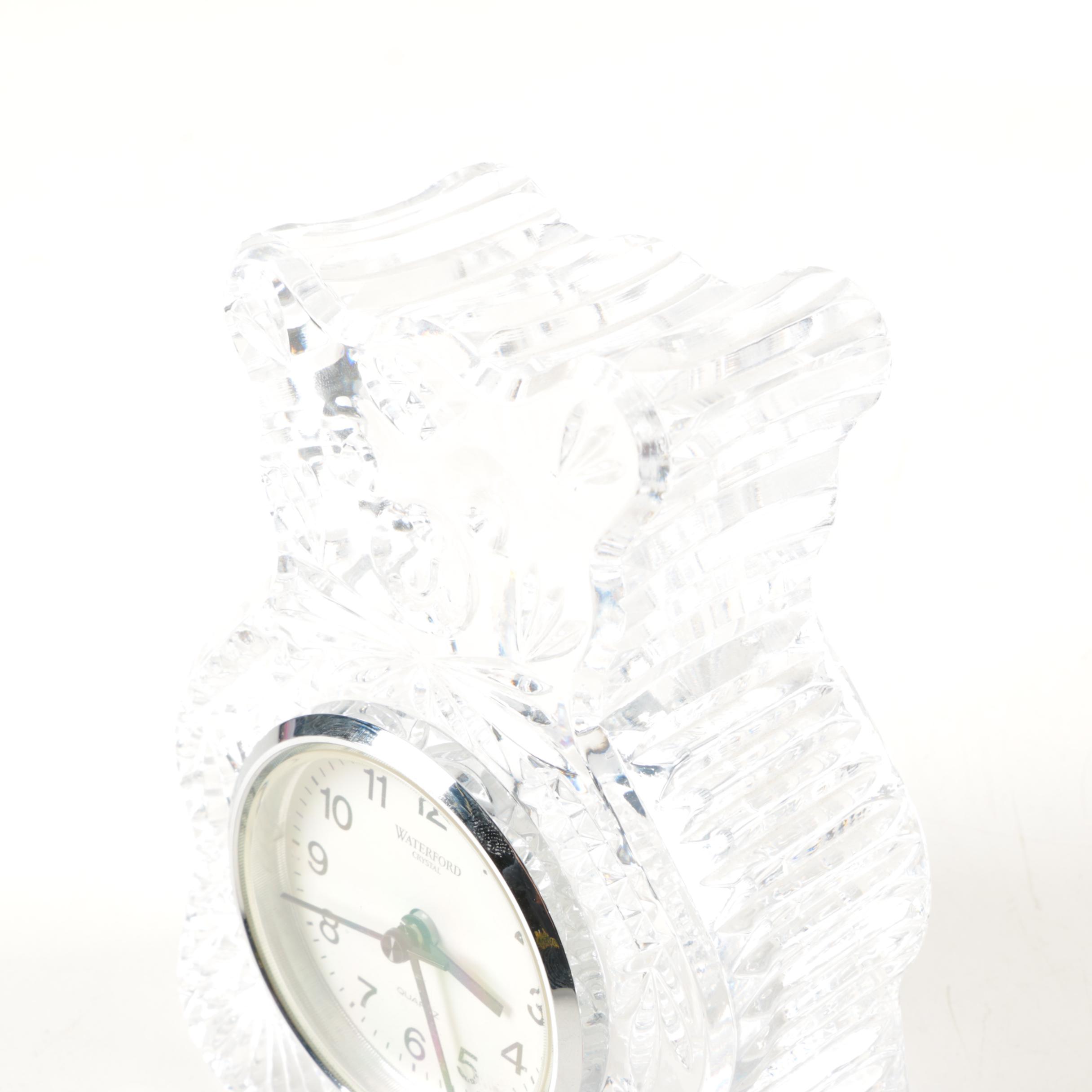Waterford Crystal "Giftware" Teddy Bear Clock