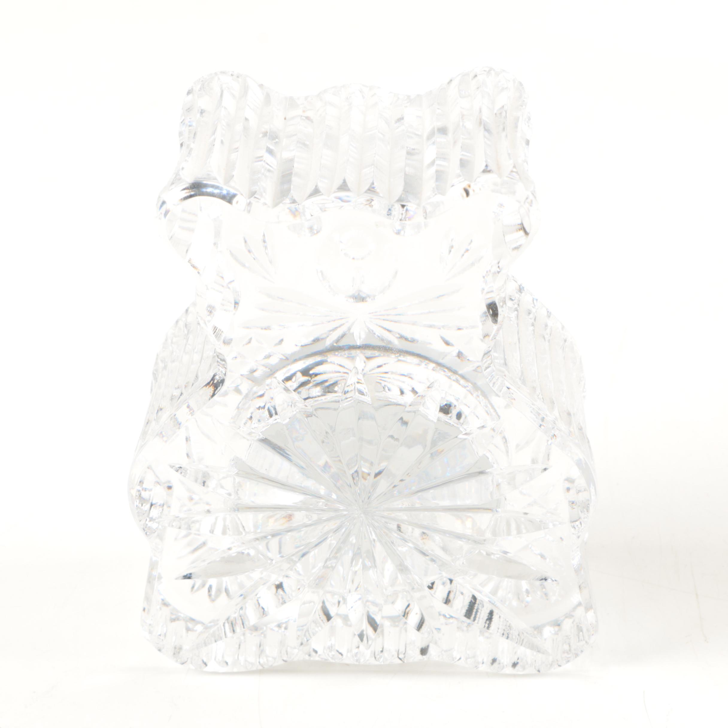 Waterford Crystal "Giftware" Teddy Bear Clock