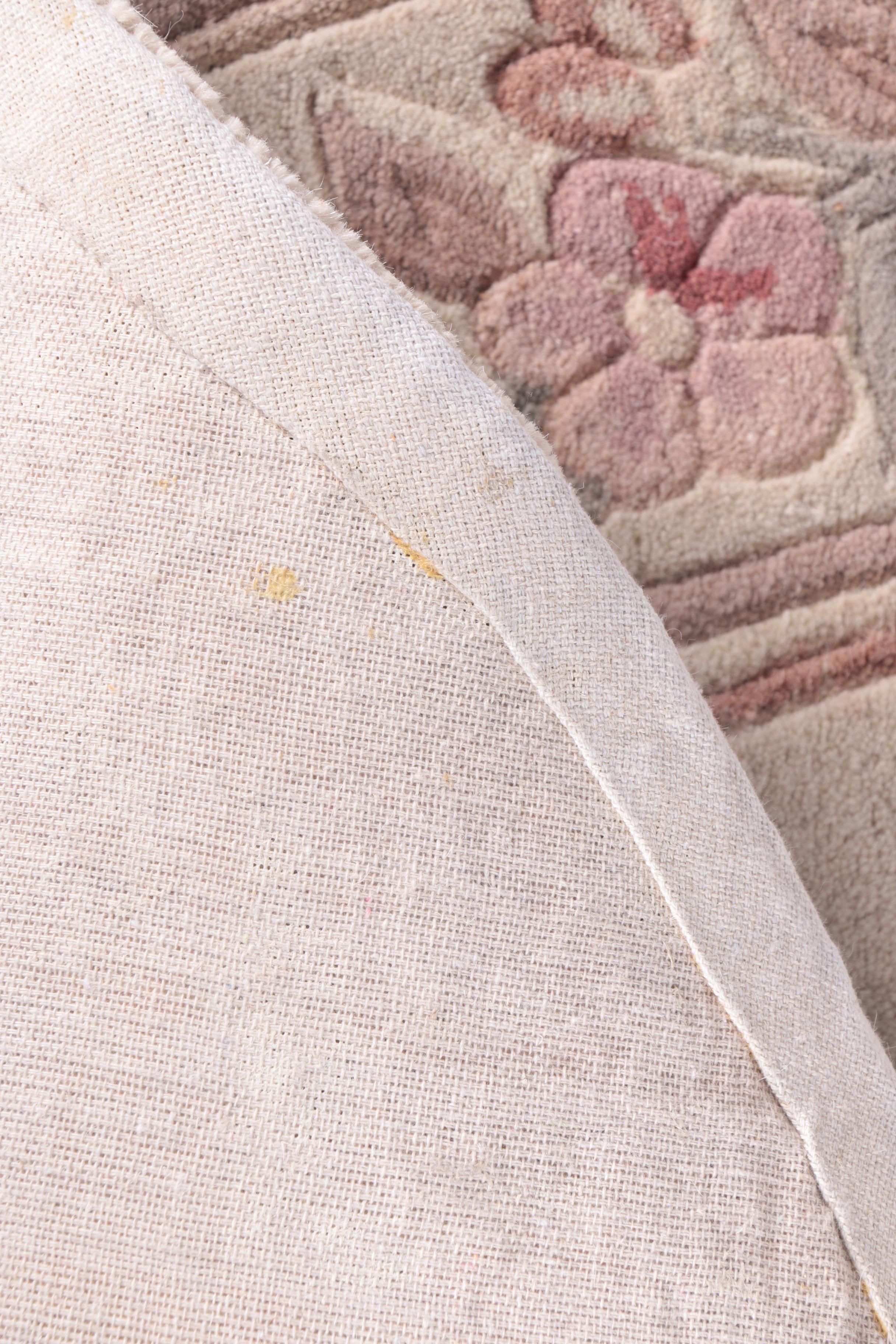 Hand-Tufted and Carved Nourison "Garden Collection" Oval Area Rug