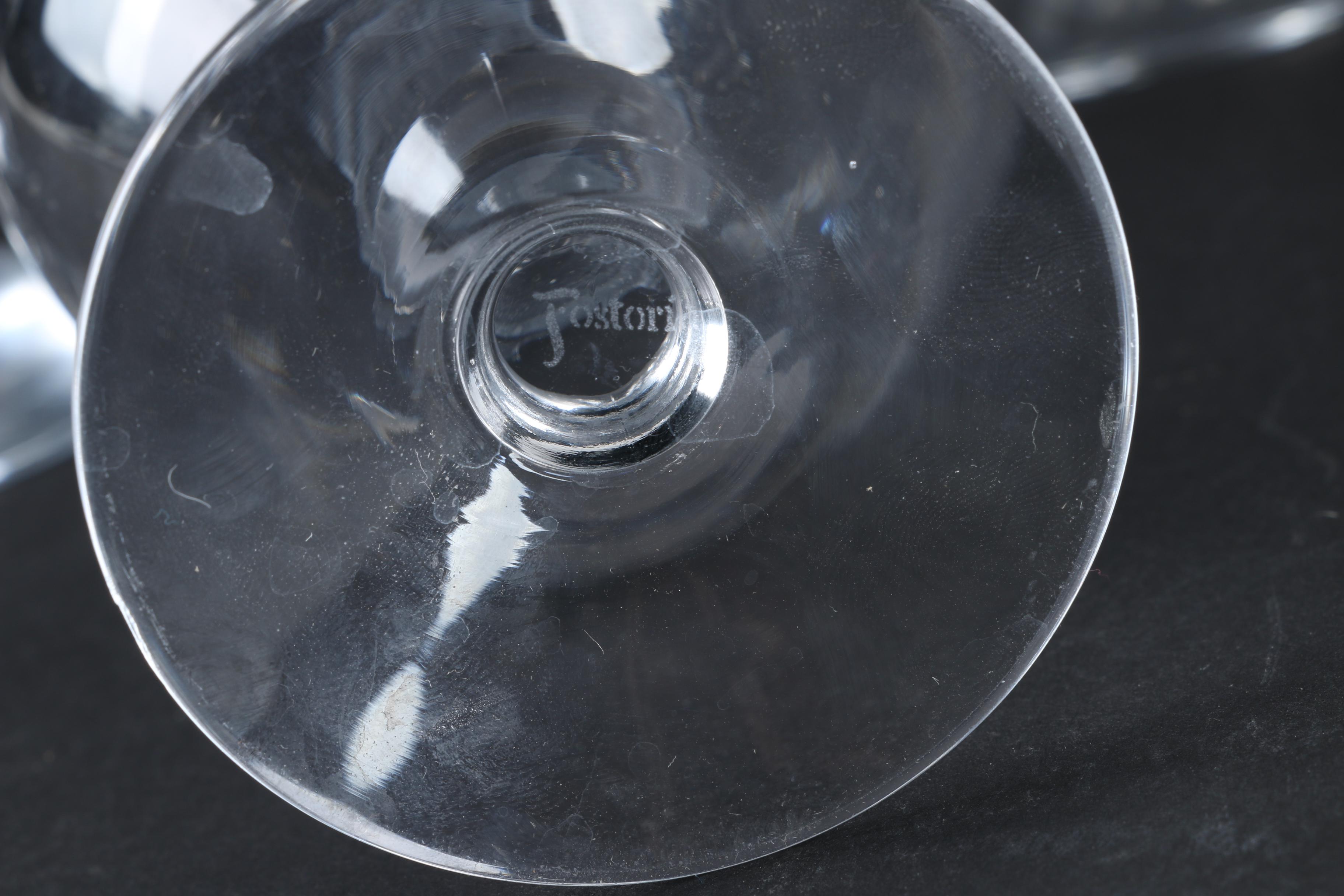 Fostoria "Platina Rose" Iced Tea Glasses