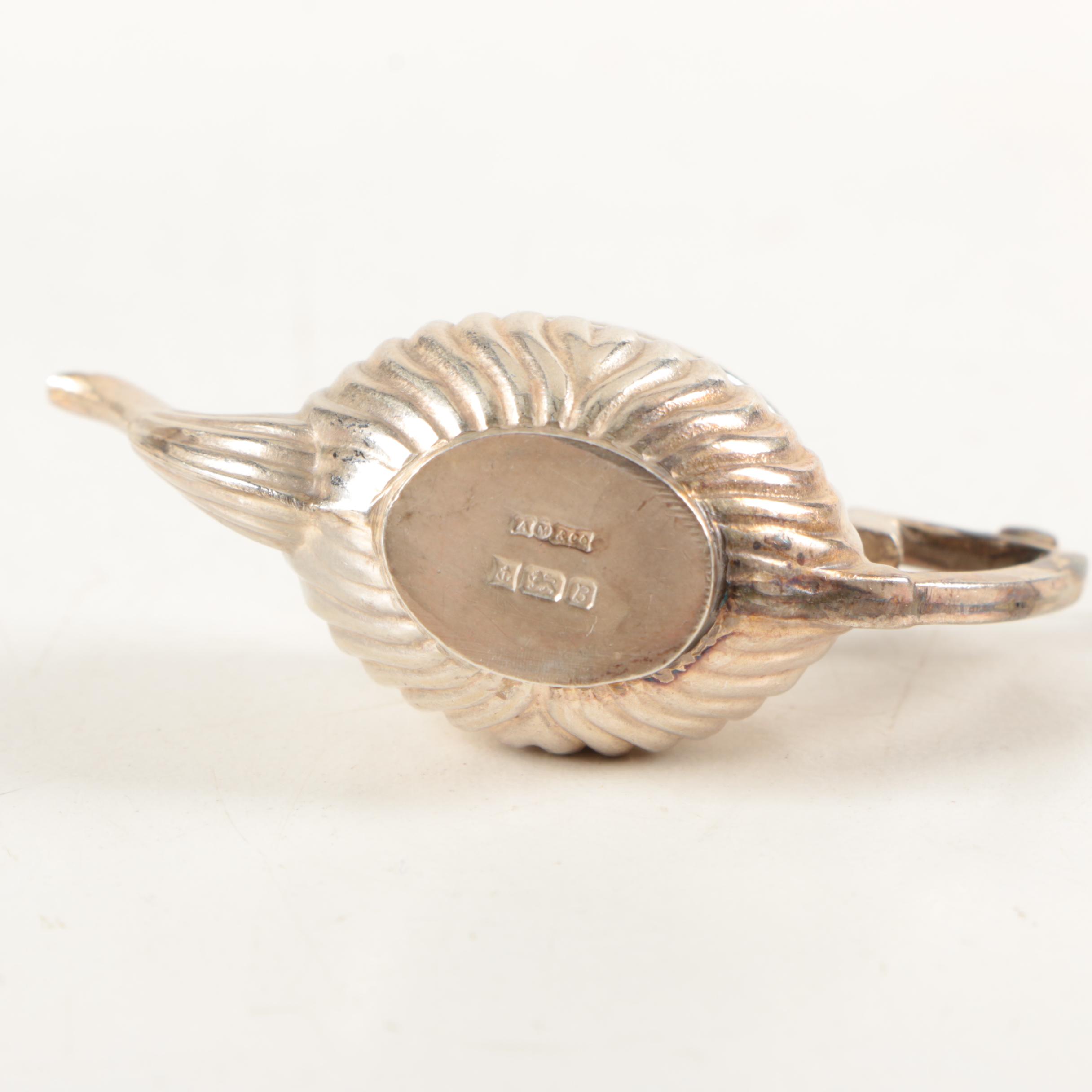 1976 A. Marston & Co. Miniature Birmingham Sterling Silver Coffee and Tea Set