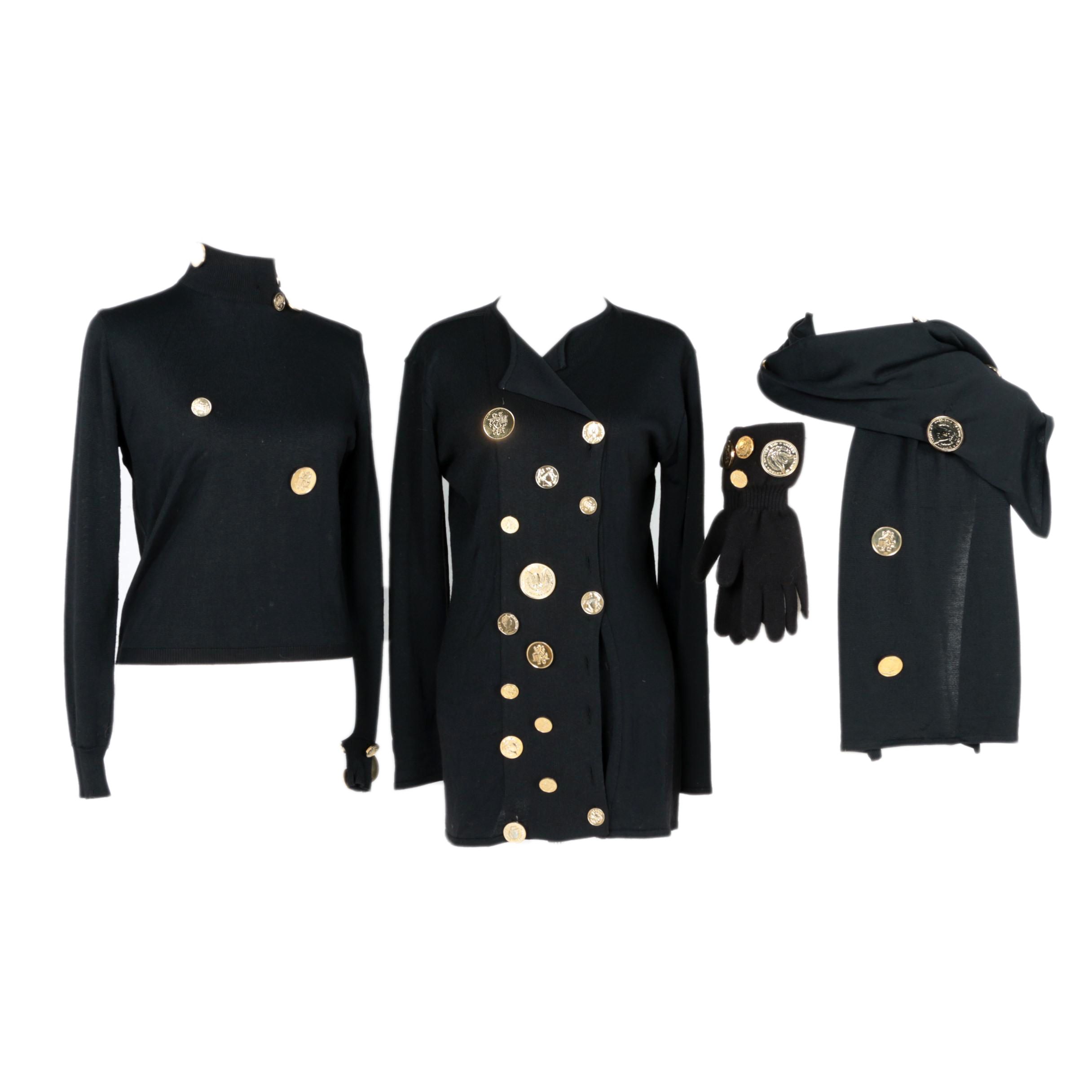 Pas Pour Toi Sweaters and Scarf with Matching Gloves