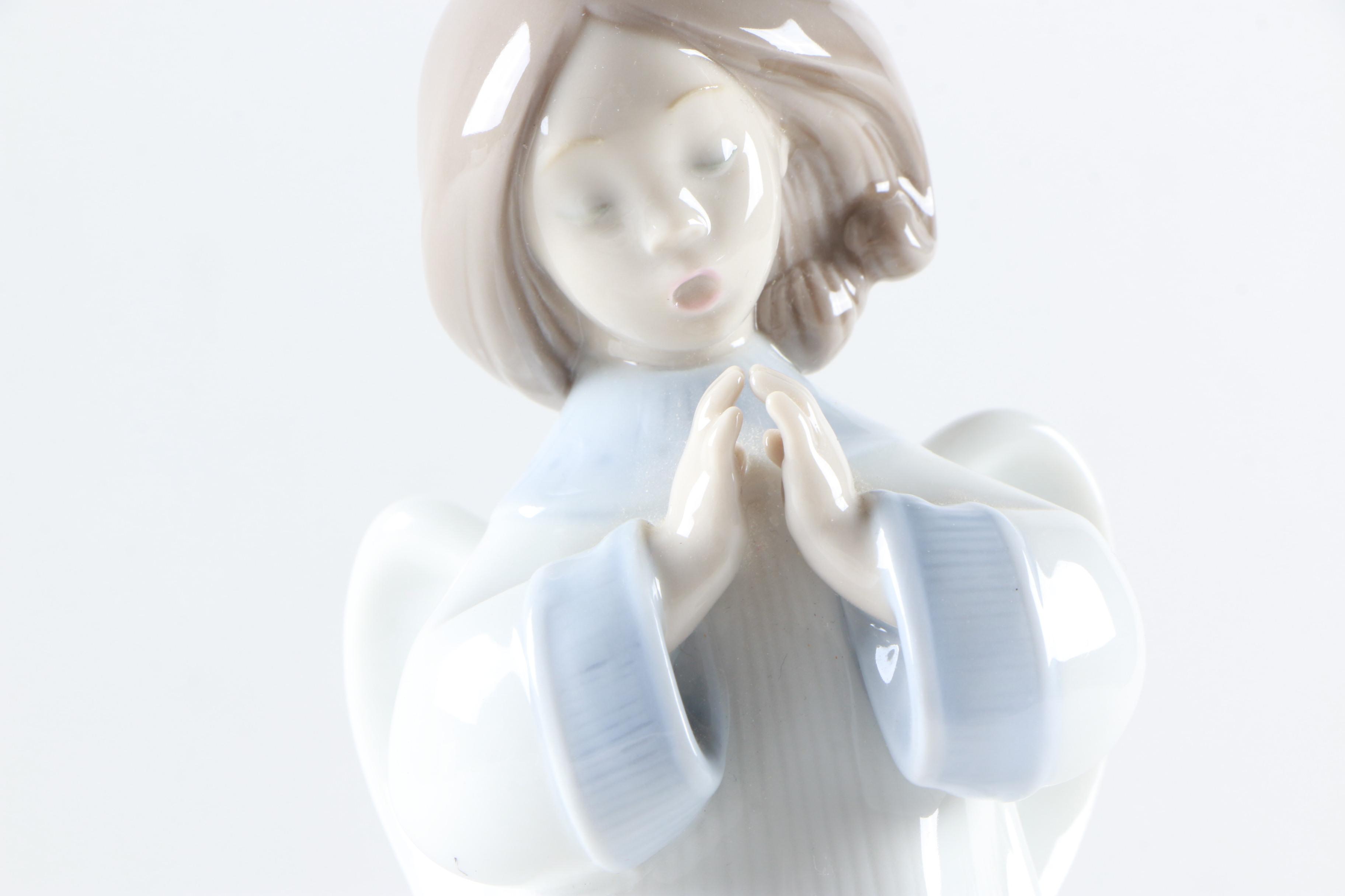 Lladro 'Angel Song' and Geese Figurines