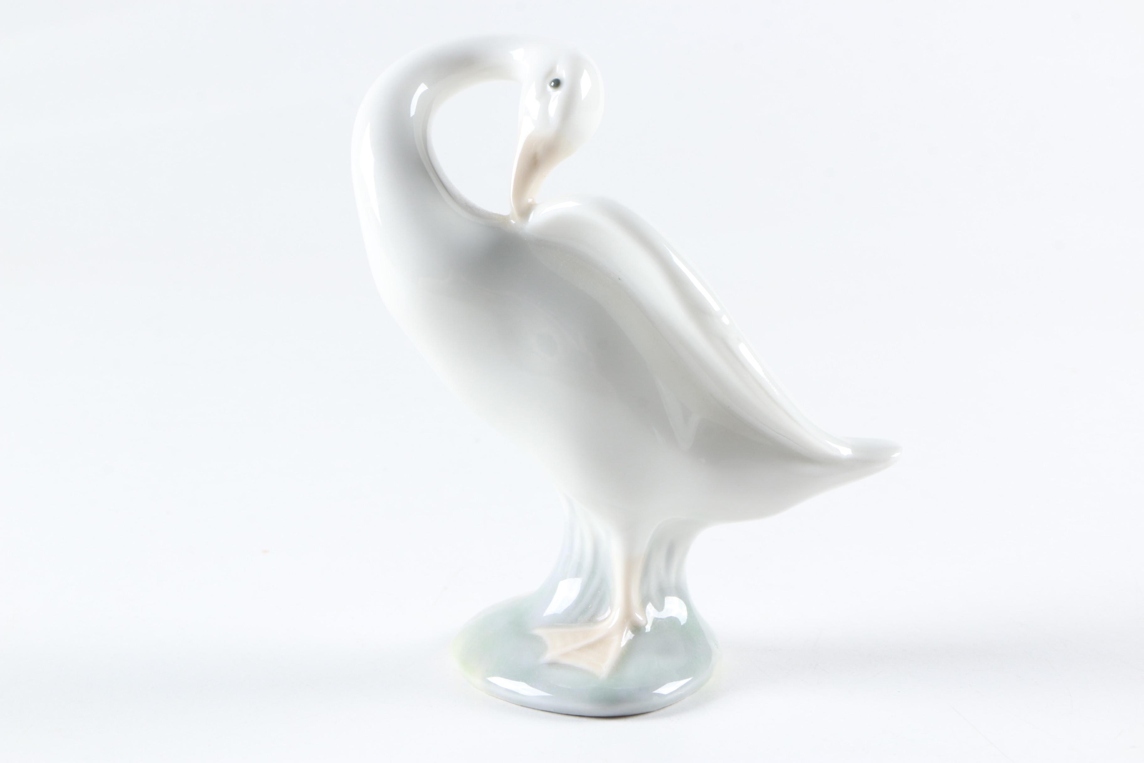 Lladro 'Angel Song' and Geese Figurines