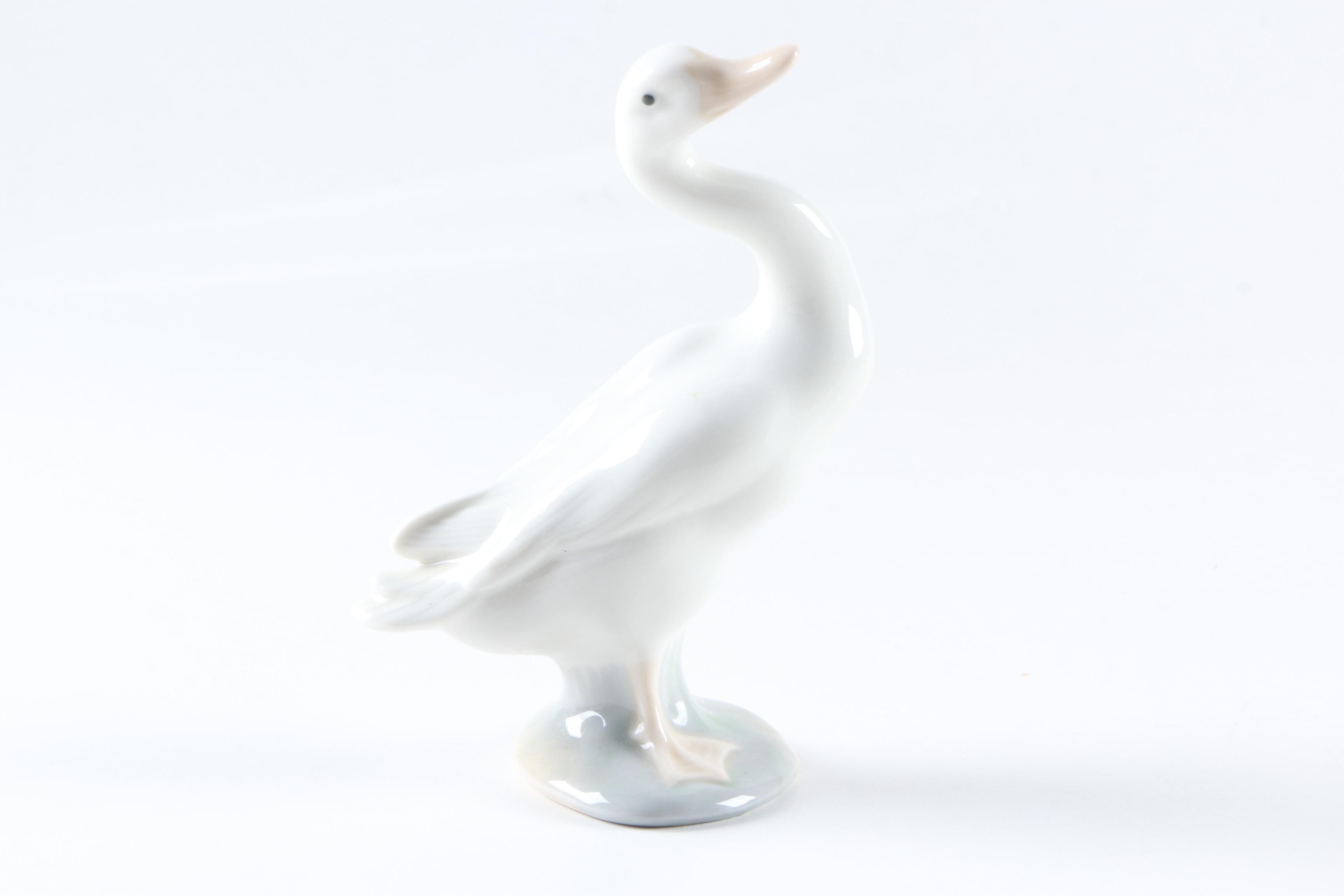 Lladro 'Angel Song' and Geese Figurines