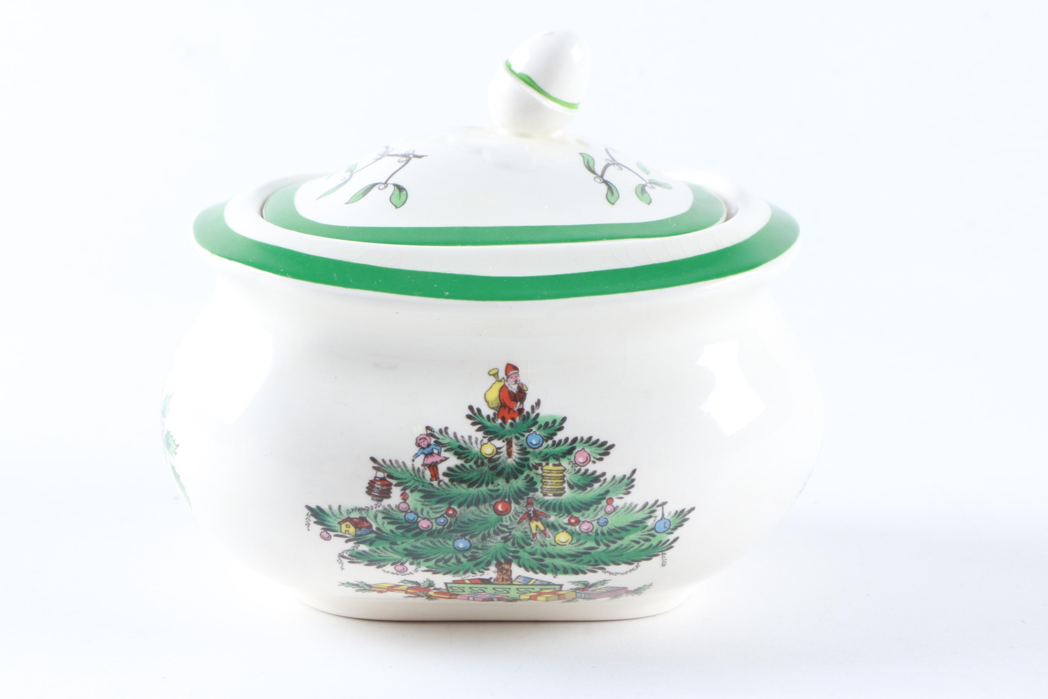 Spode "Christmas Tree" Tea Service Set