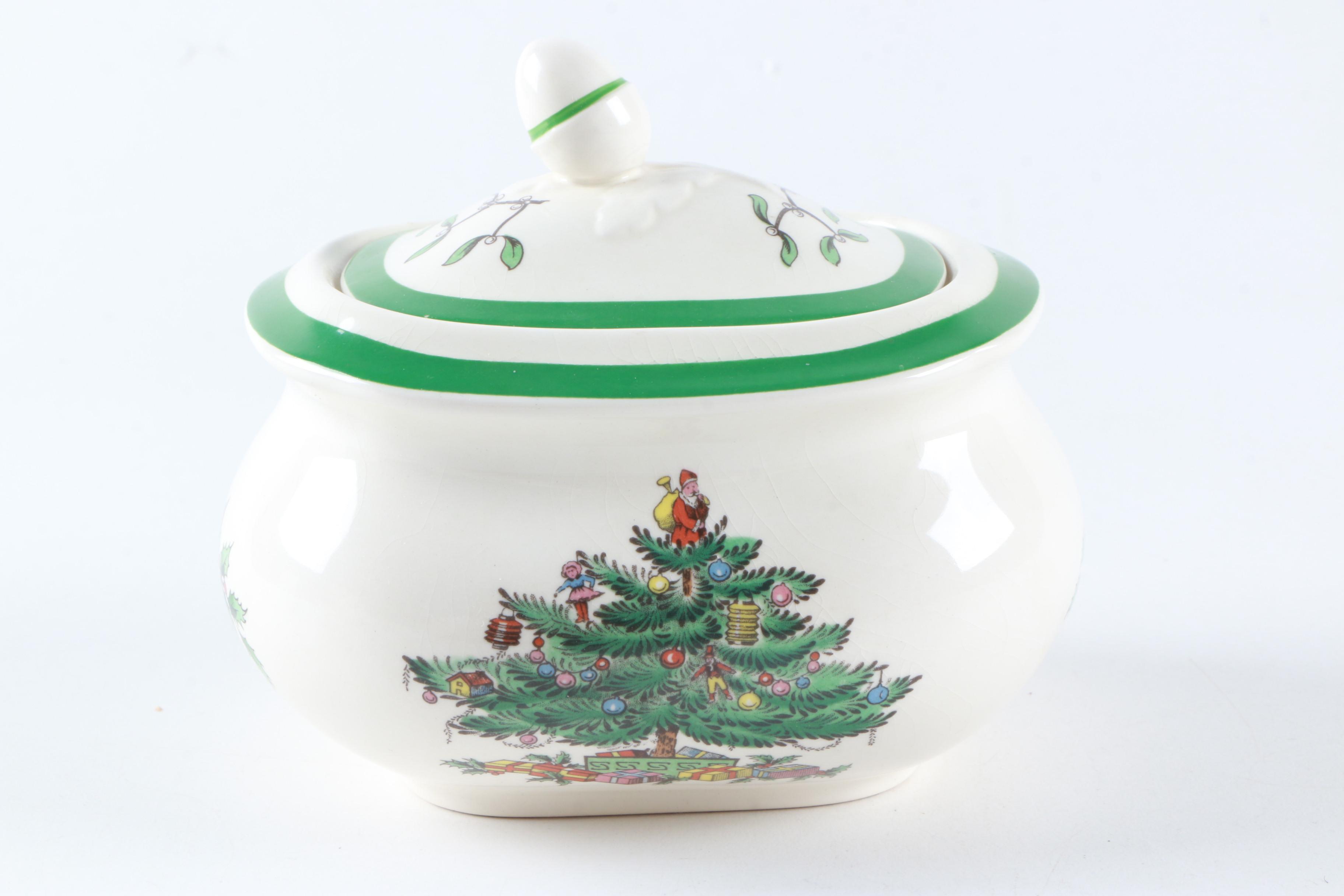 Spode "Christmas Tree" Tea Service Set