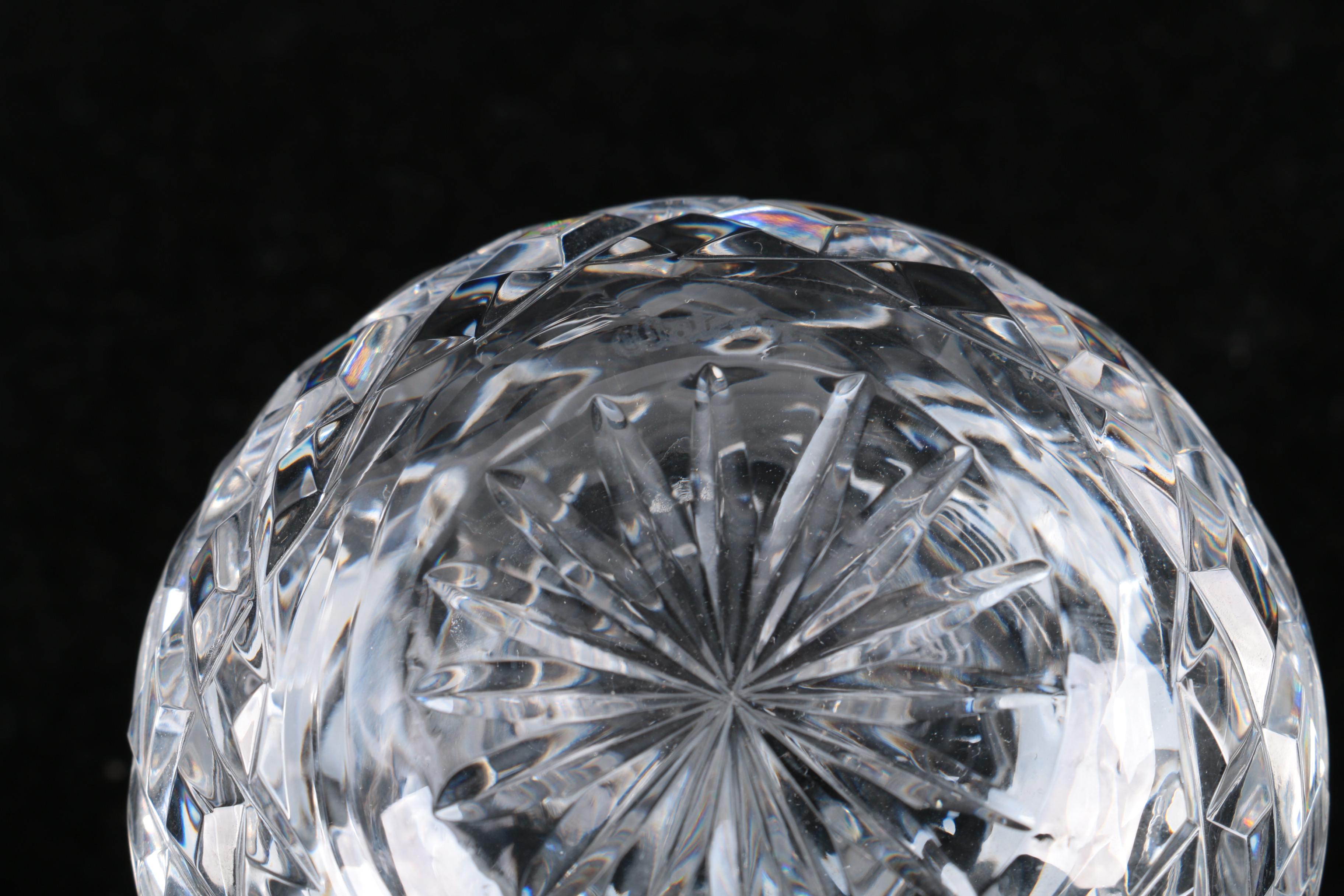 Waterford Crystal "Giftware" Perfume Bottle and Crystal Rectangular Box with Lid