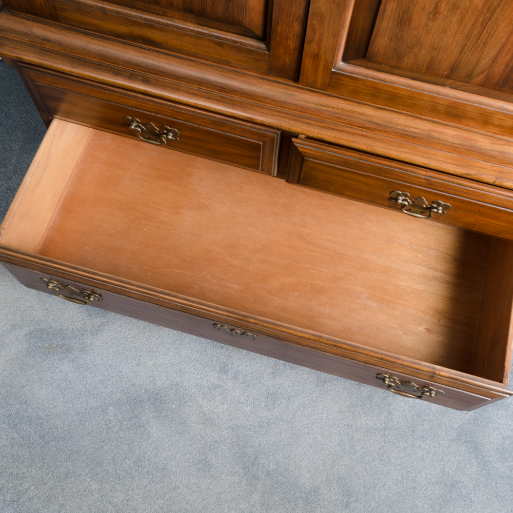 Vintage Chippendale Style Cherry Armoire by Pennsylvania House