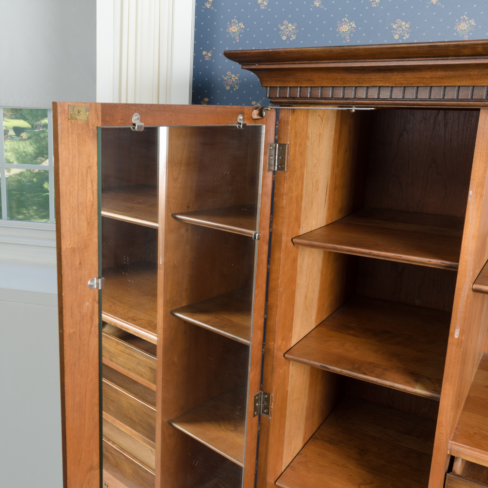 Vintage Chippendale Style Cherry Armoire by Pennsylvania House