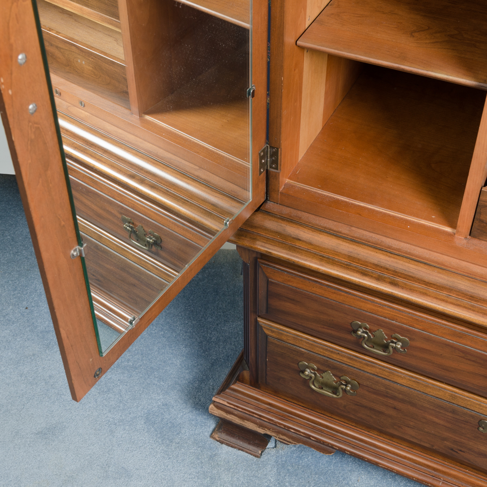 Vintage Chippendale Style Cherry Armoire by Pennsylvania House