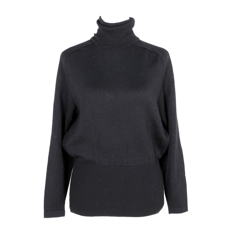 Valentino Miss V Black Wool Sweater