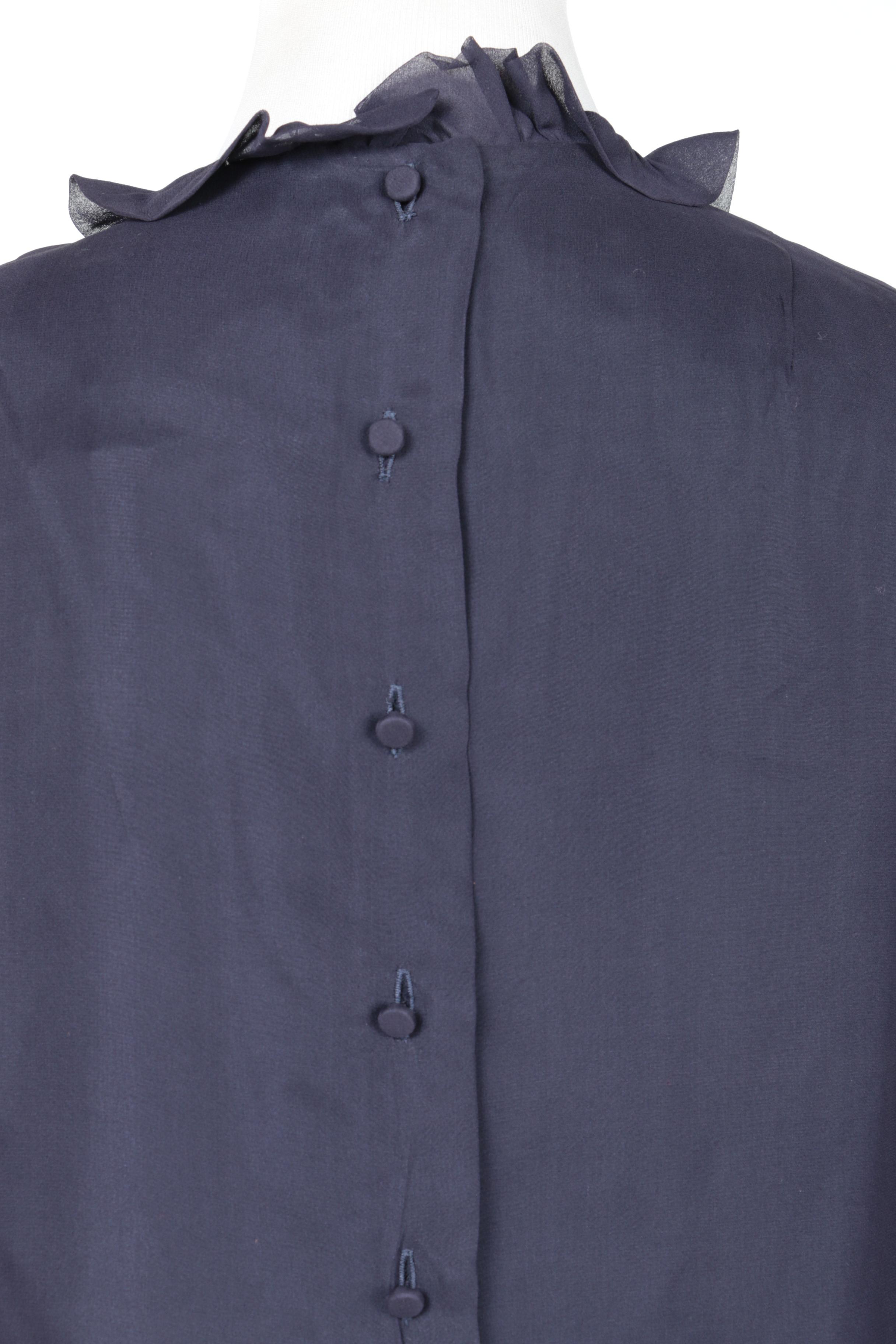 Women's Vintage Cardinali Navy Blue Blouse