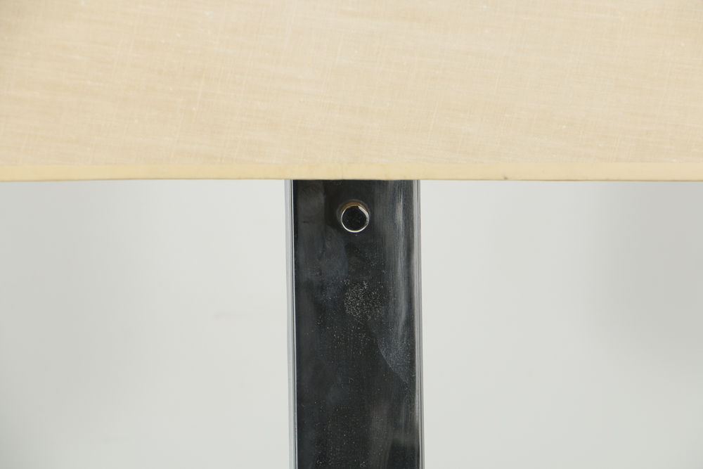 Modernist Chromed Steel Pillar Floor Lamp by George Kovacs