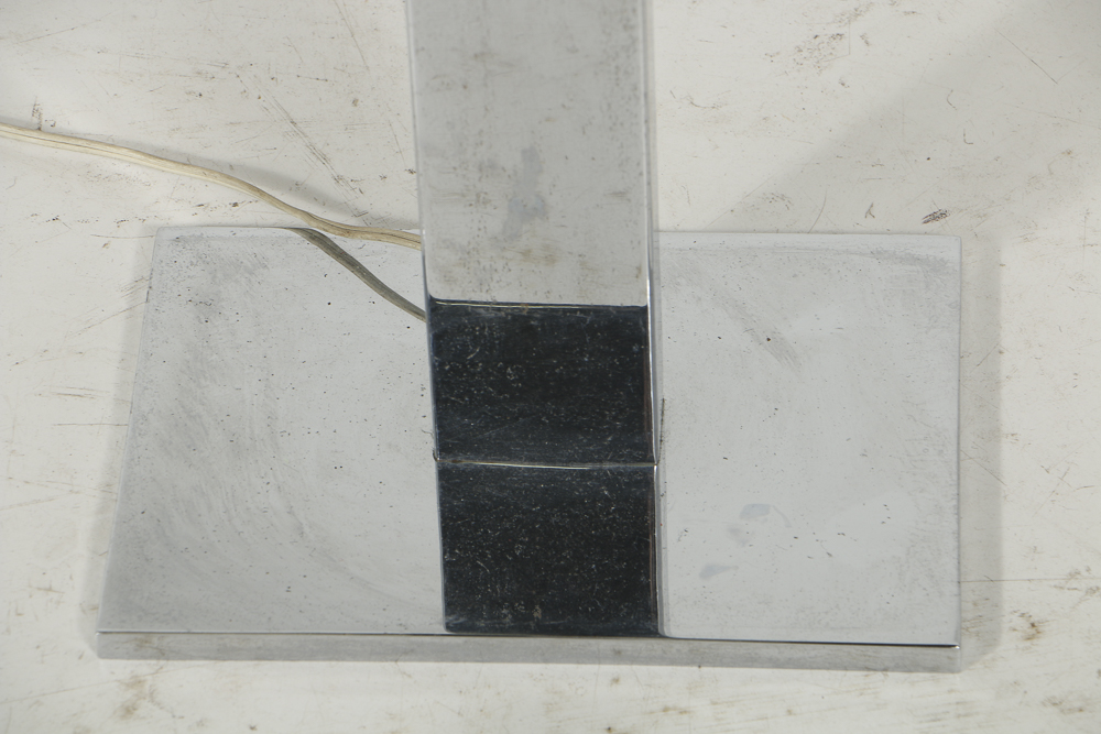 Modernist Chromed Steel Pillar Floor Lamp by George Kovacs