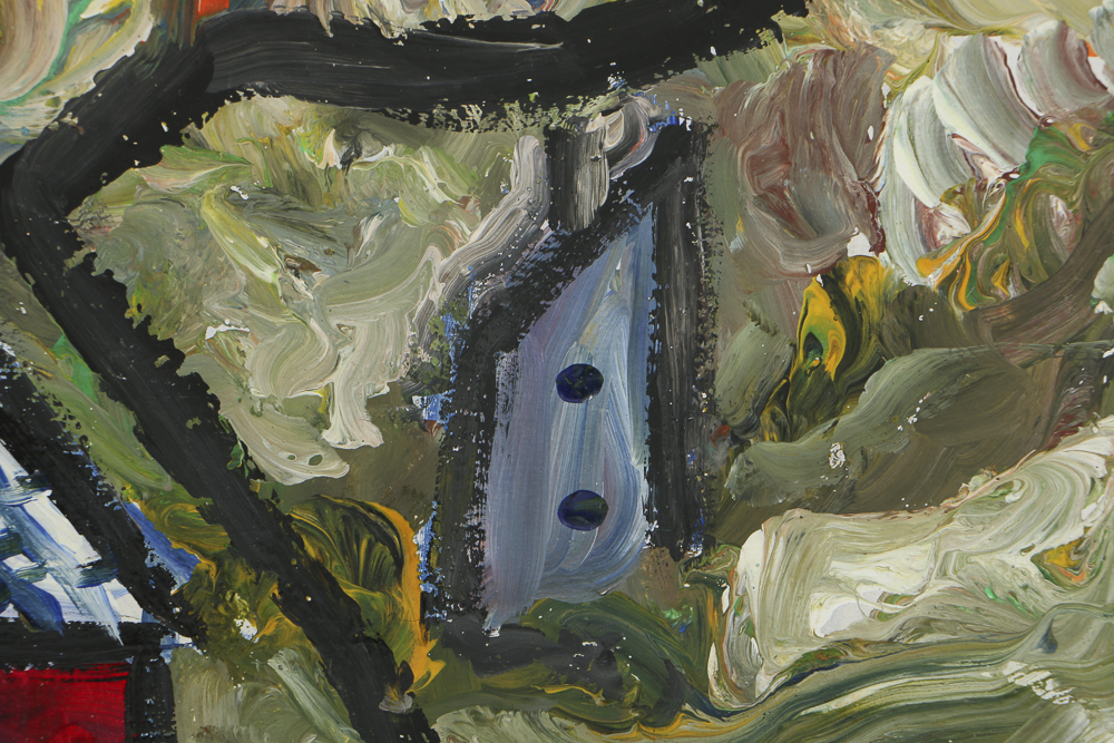 Robert Wright Oil Painting on Paper Town Scene