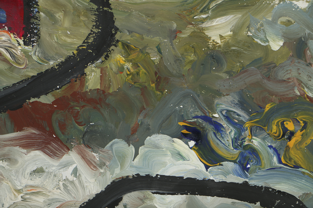 Robert Wright Oil Painting on Paper Town Scene