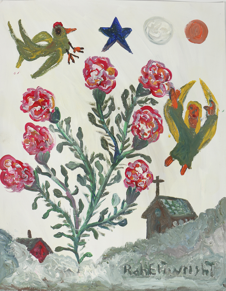 Robert Wright Oil Painting on Paper Composition