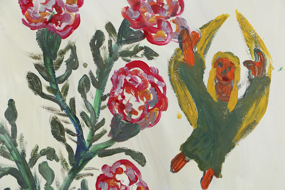 Robert Wright Oil Painting on Paper Composition