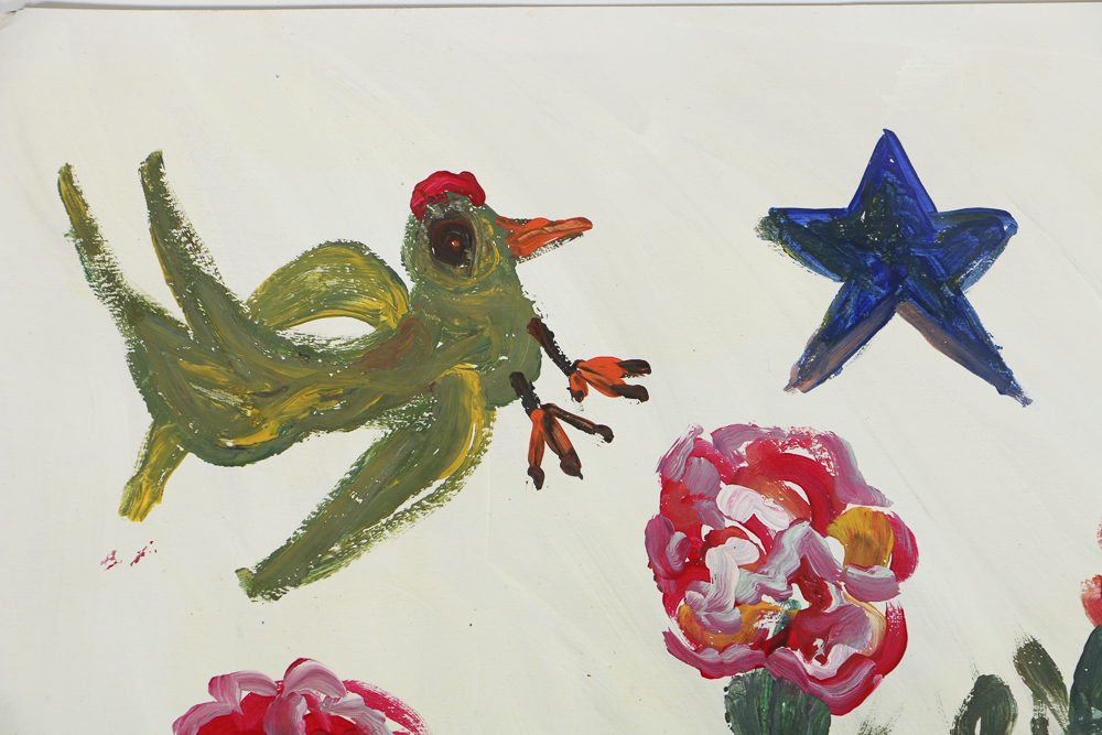 Robert Wright Oil Painting on Paper Composition