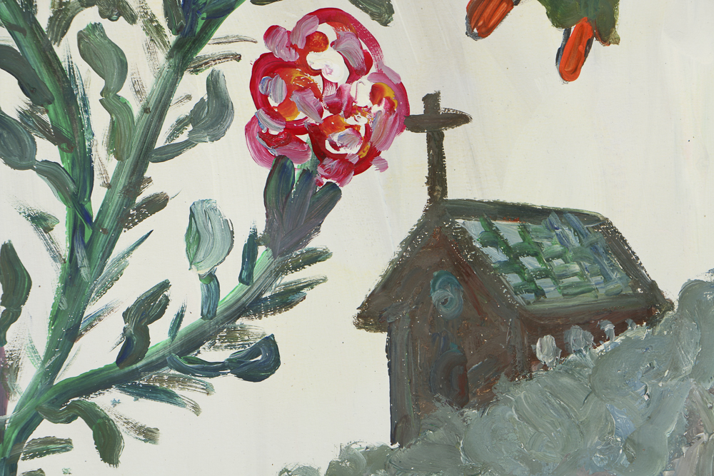 Robert Wright Oil Painting on Paper Composition