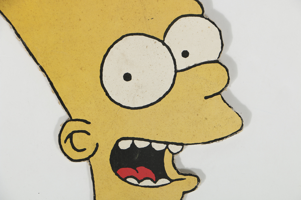 Vintage Bart Simpson Offset Lithograph on Foam Core