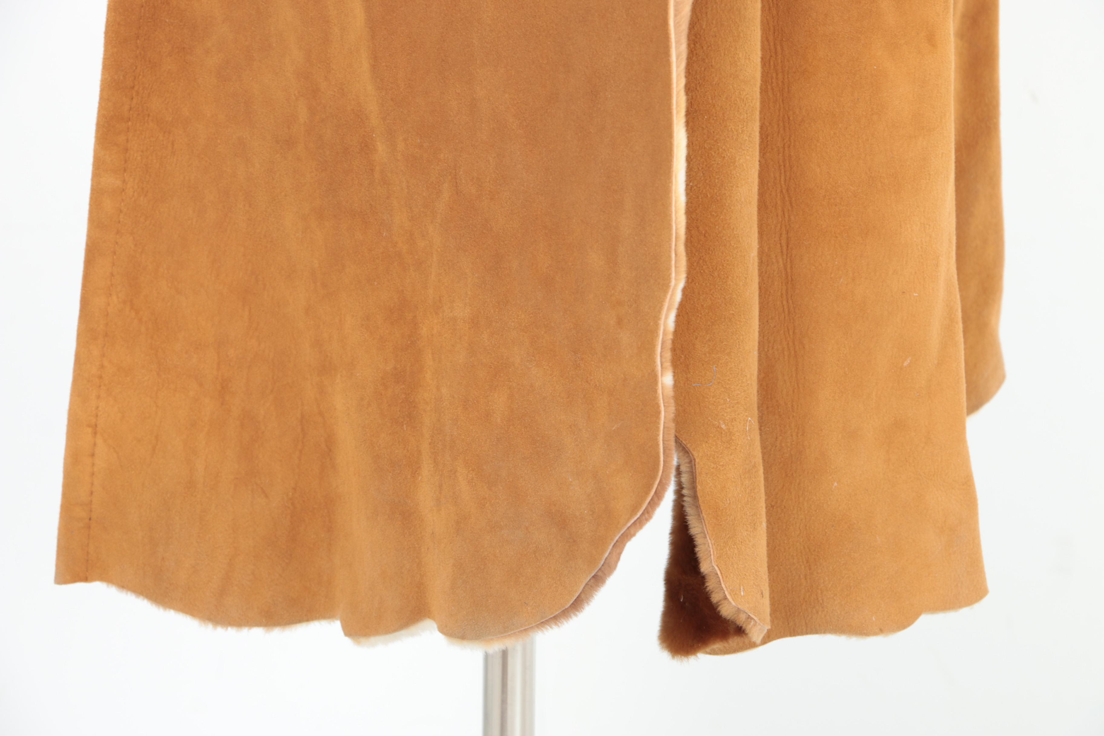 Vintage Fantazia By Hana Leather Coat with Faux Fur Lining