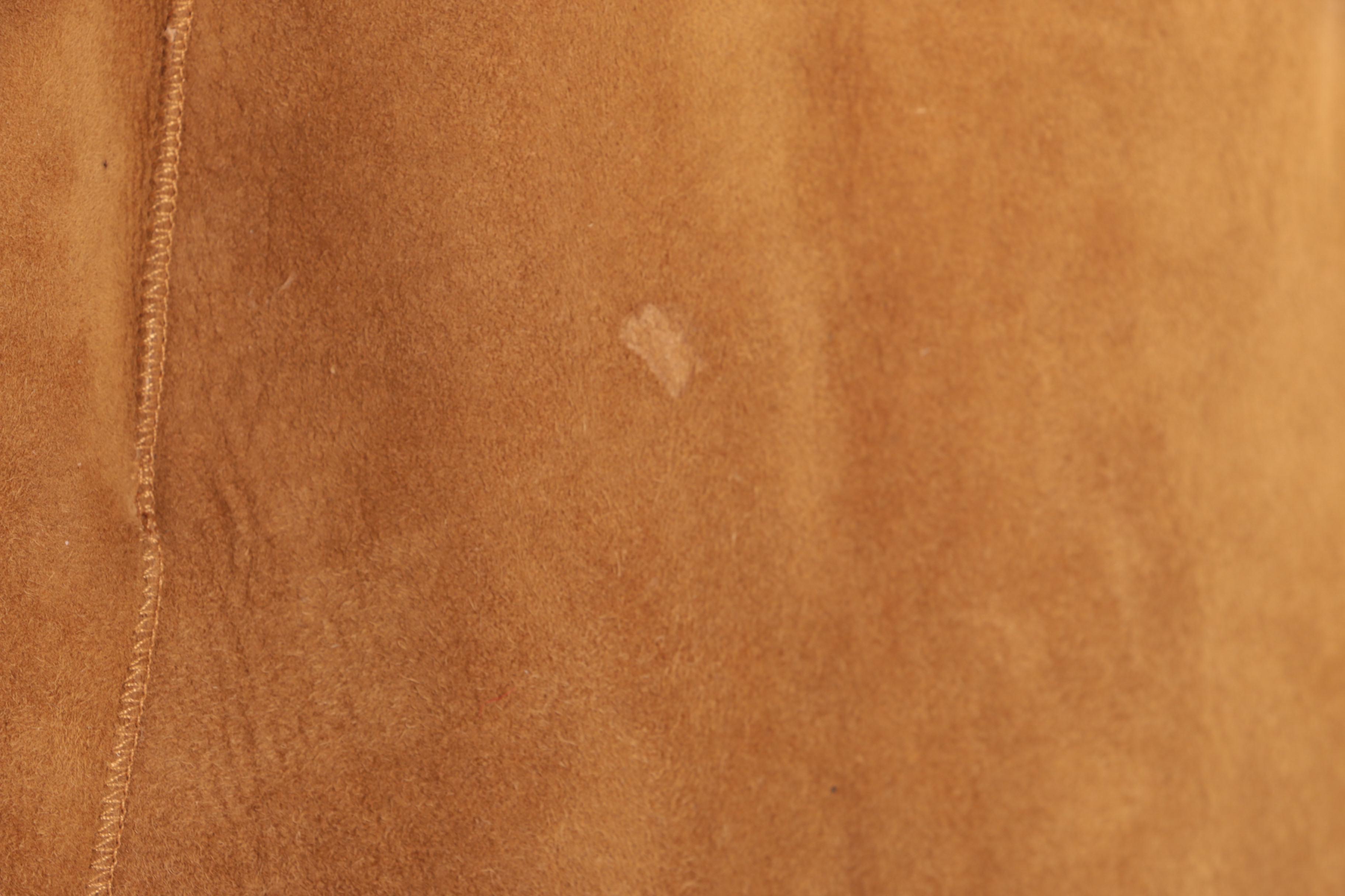 Vintage Fantazia By Hana Leather Coat with Faux Fur Lining