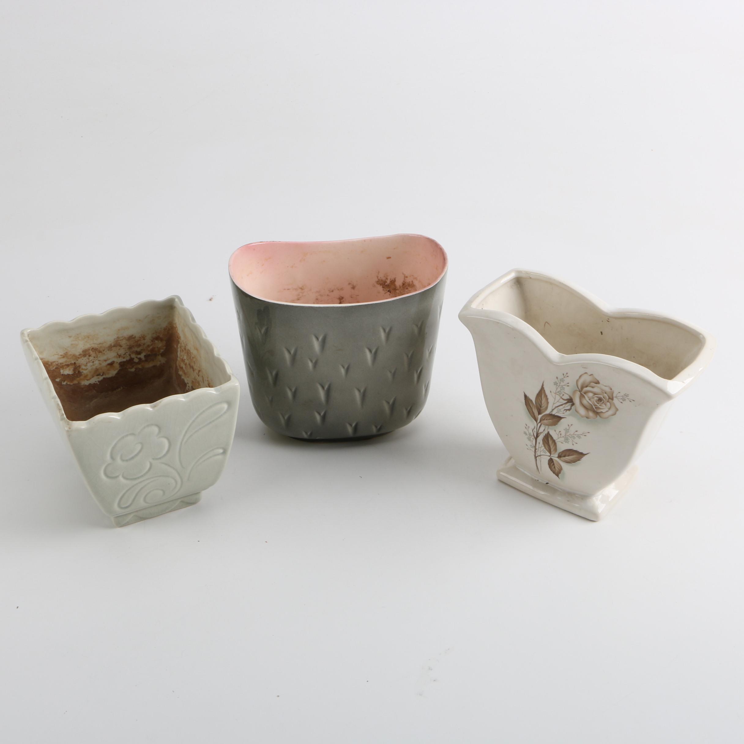 Vintage Flower Pots Featuring McCoy Pottery