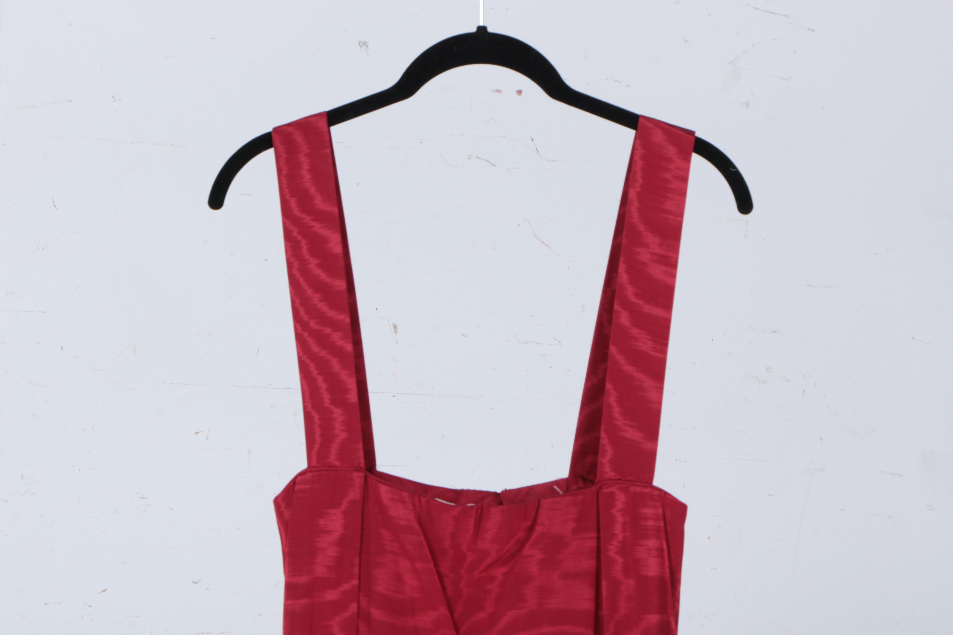 Vintage Cardinali Red Moire Jumper Gown