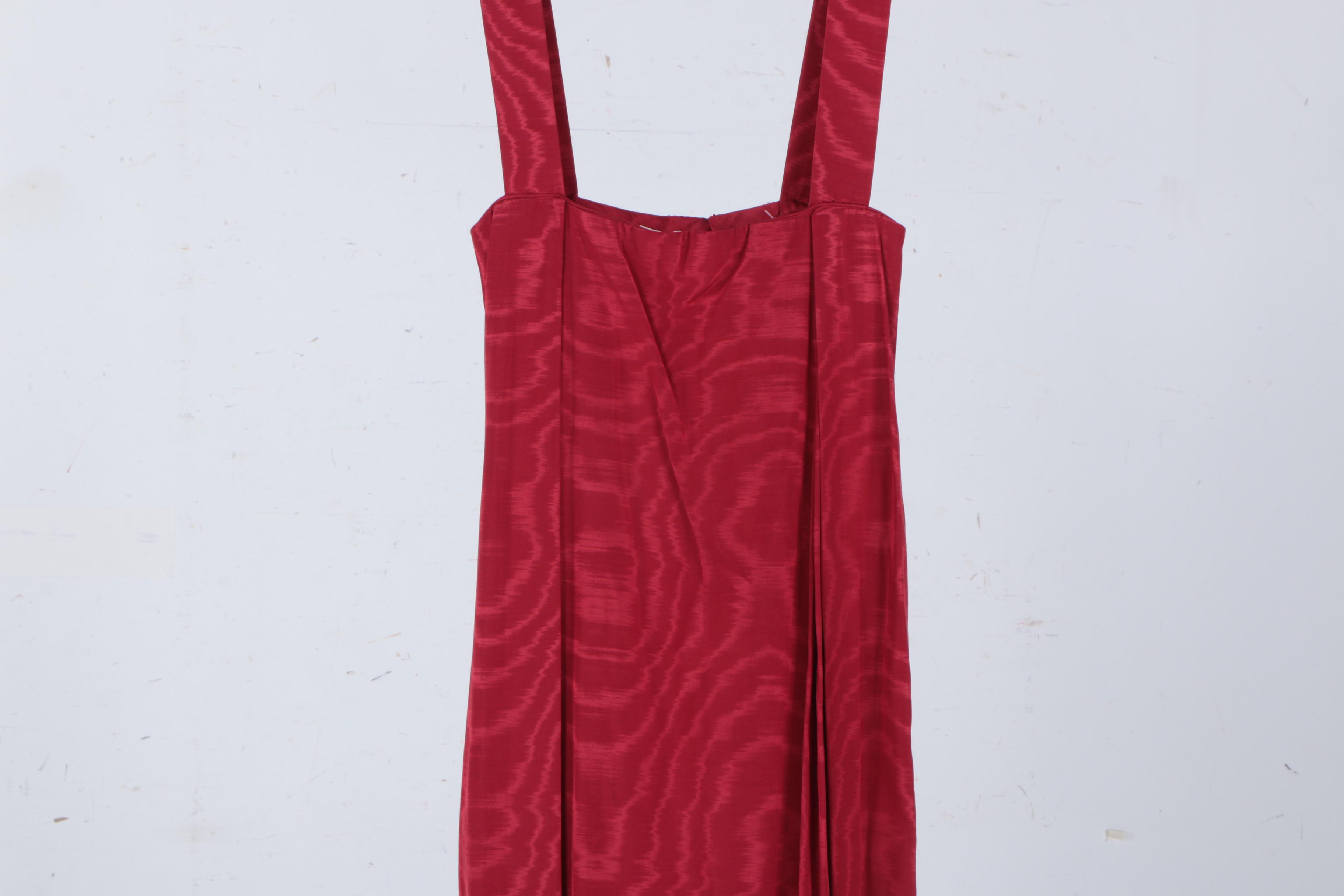 Vintage Cardinali Red Moire Jumper Gown