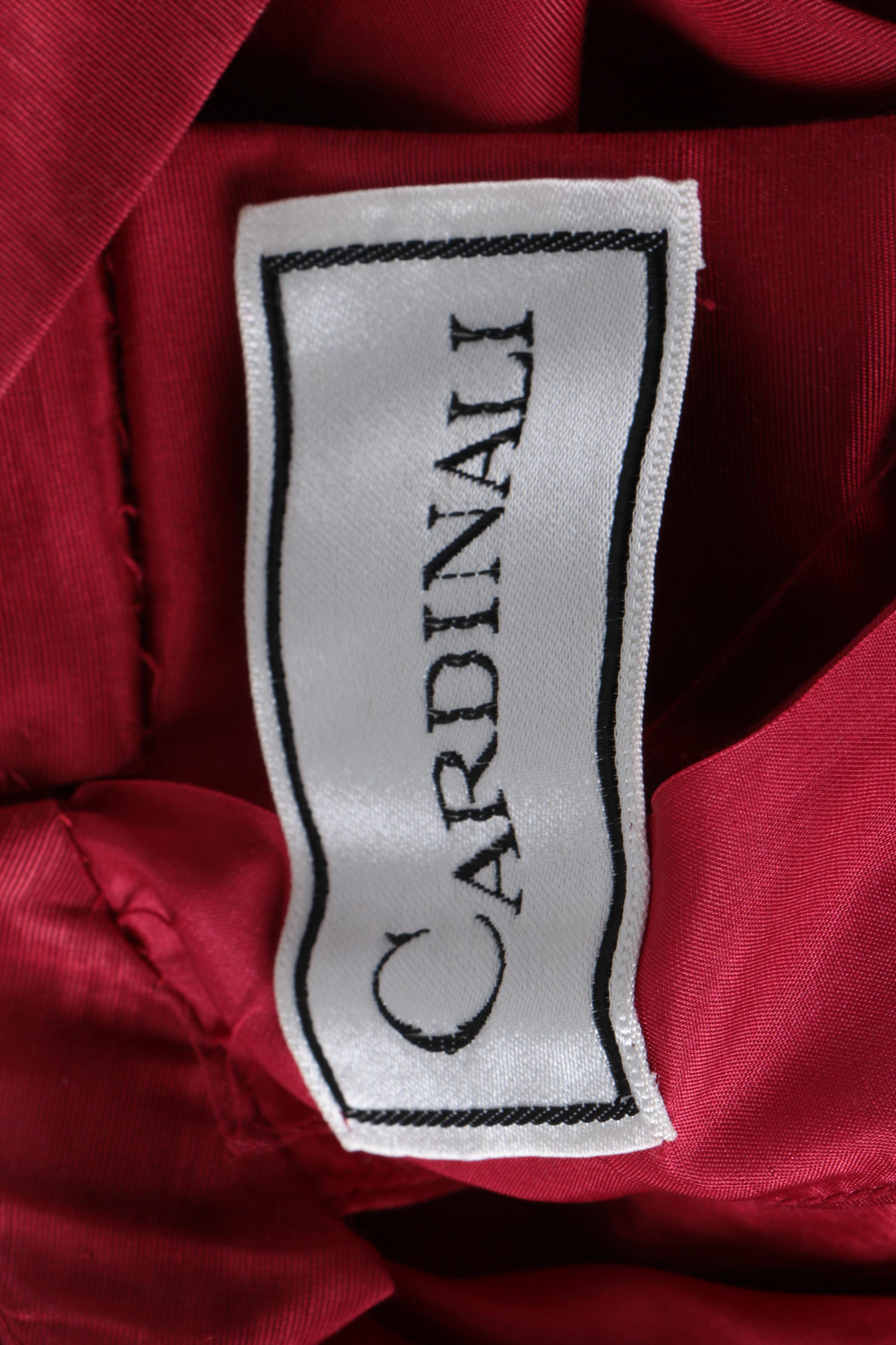 Vintage Cardinali Red Moire Jumper Gown