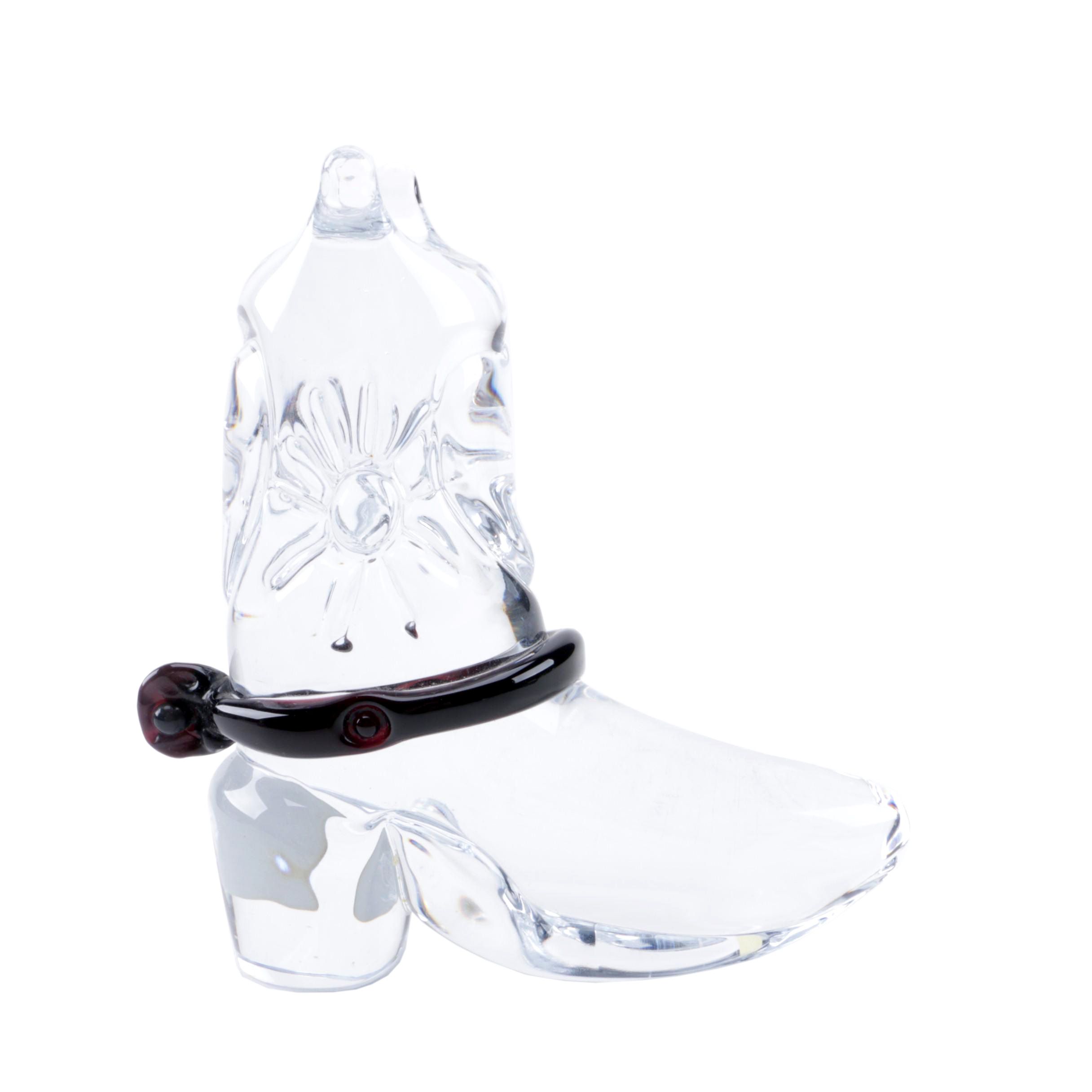 Marcolin Lead Crystal Cowboy Boot