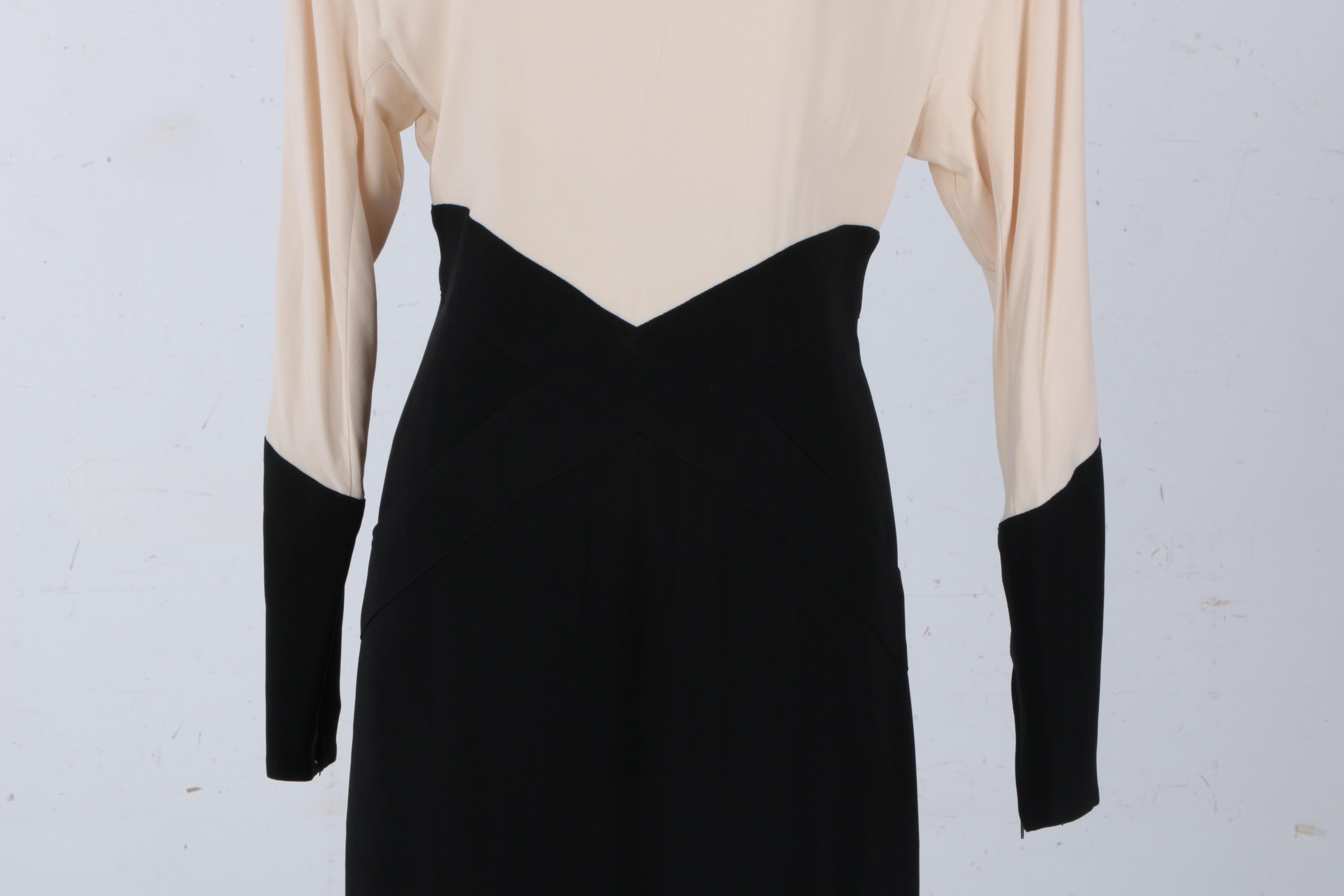 Vintage Cardinali Sample Cream and Black Evening Dress