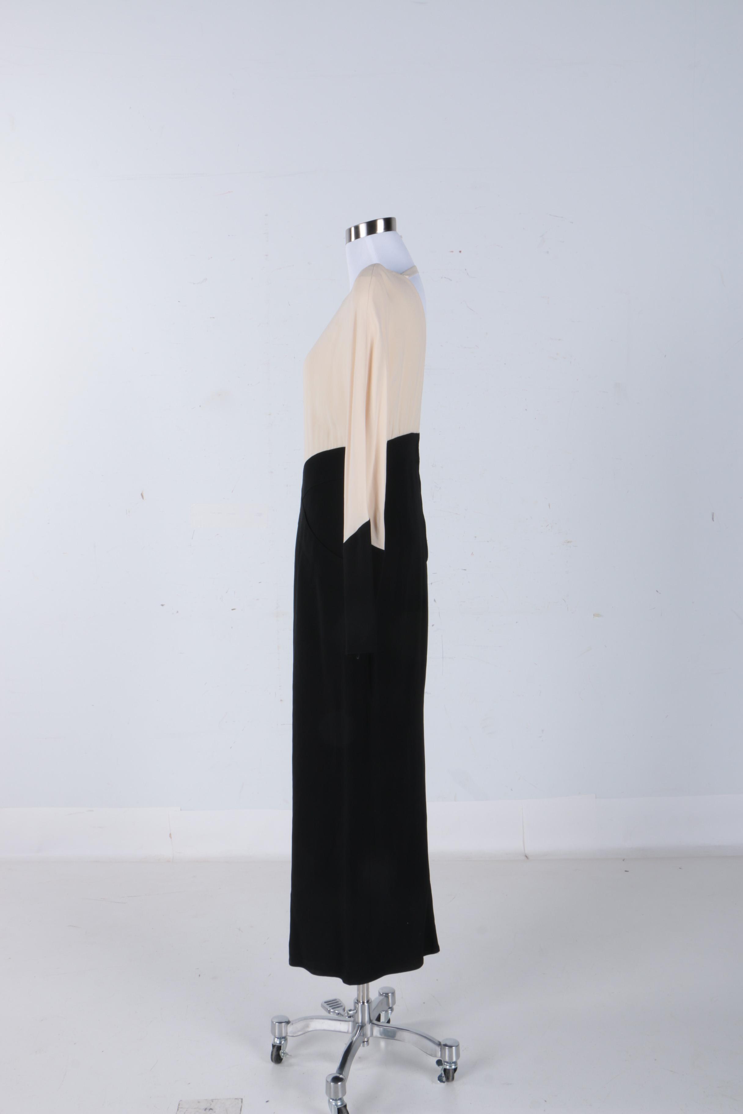 Vintage Cardinali Sample Cream and Black Evening Dress