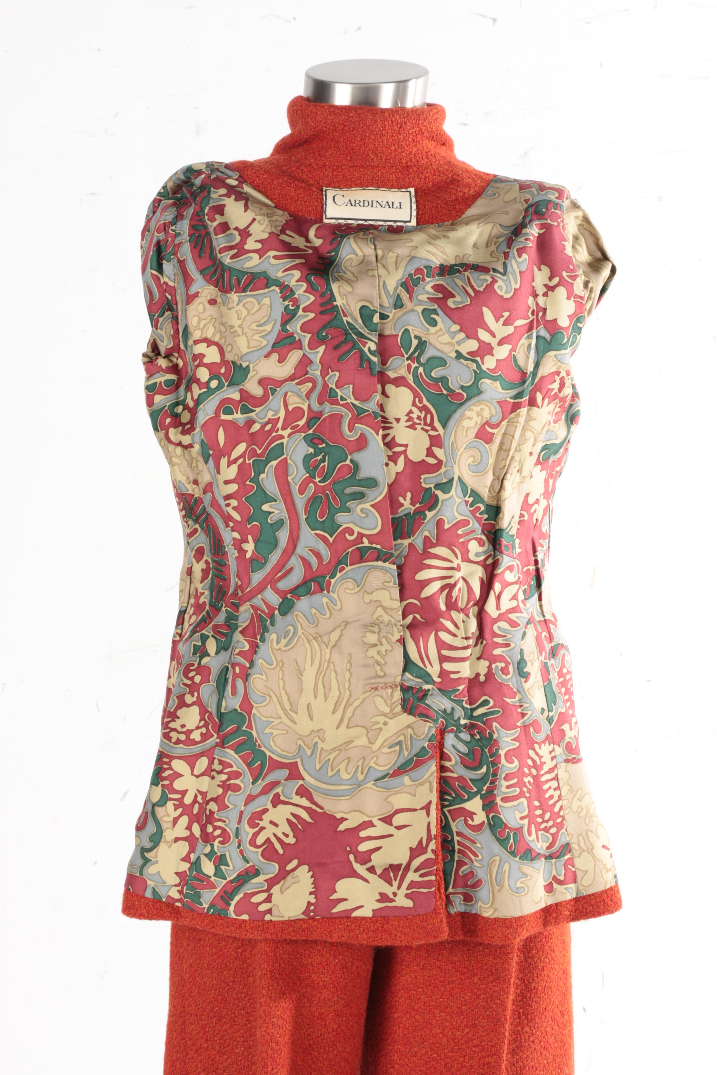 Vintage Cardinali Orange Pantsuit