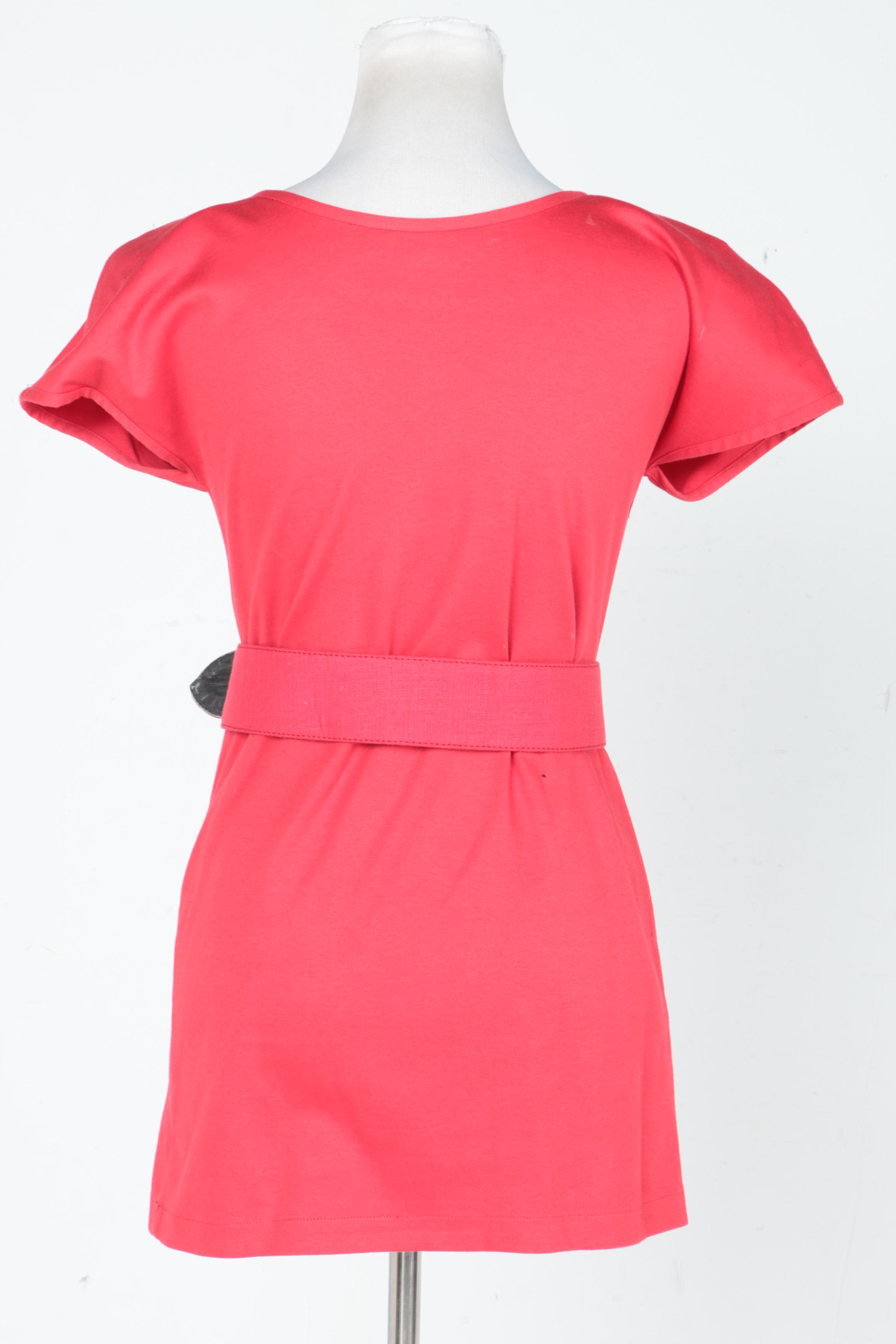 Claude Montana Paris Red Cotton Dress