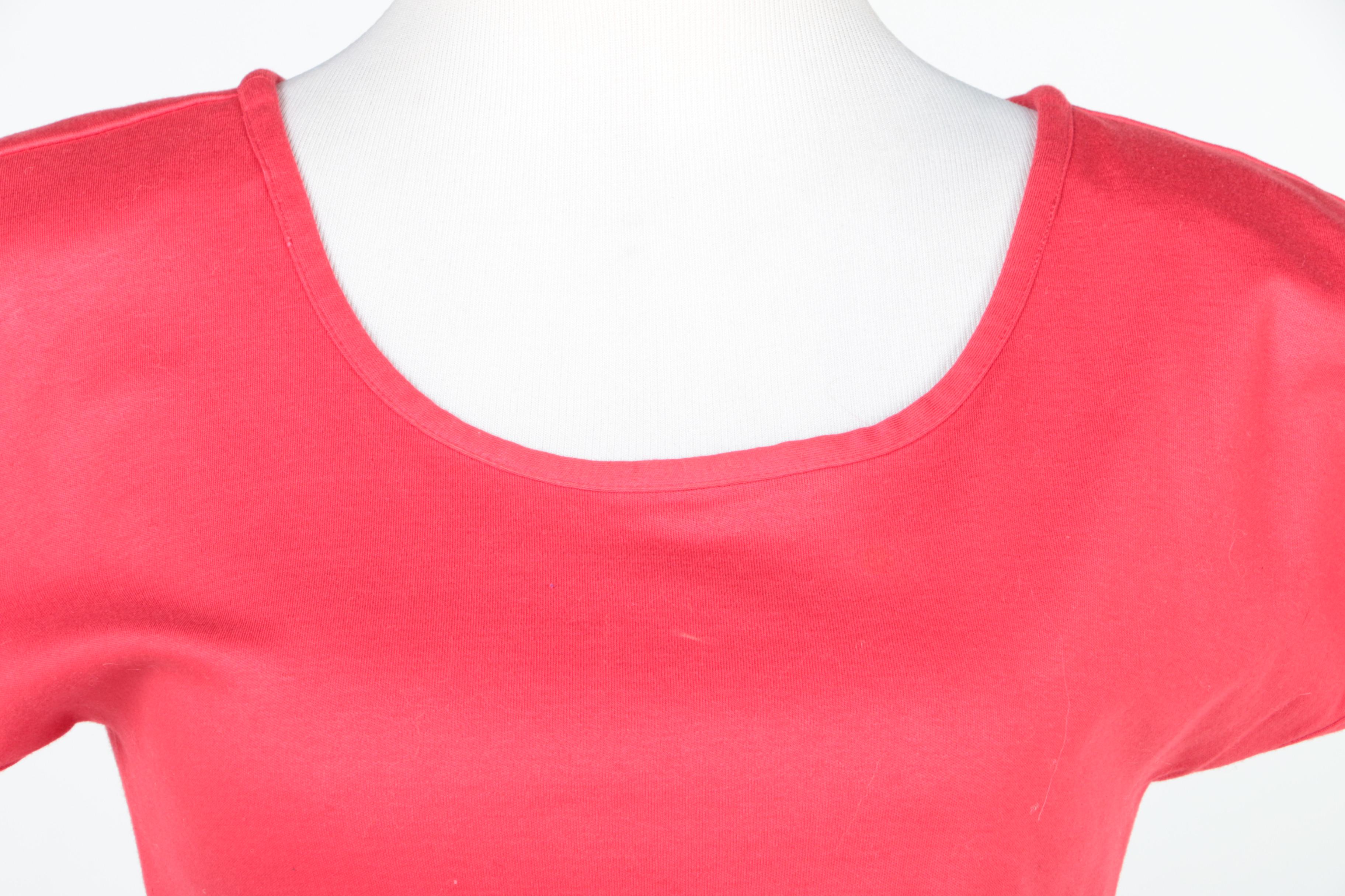 Claude Montana Paris Red Cotton Dress