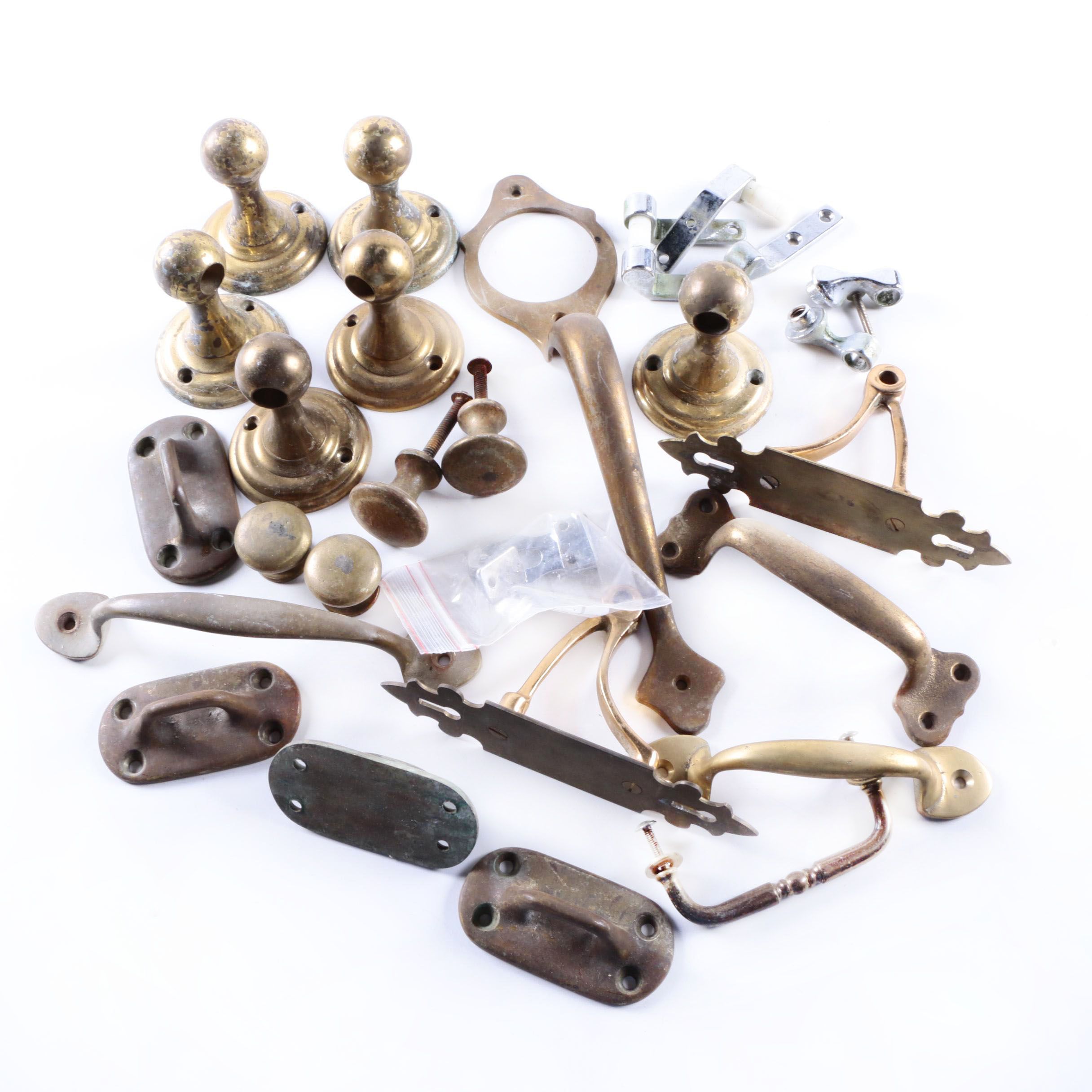 Assortment of Brass and Metal Drawer Hardware