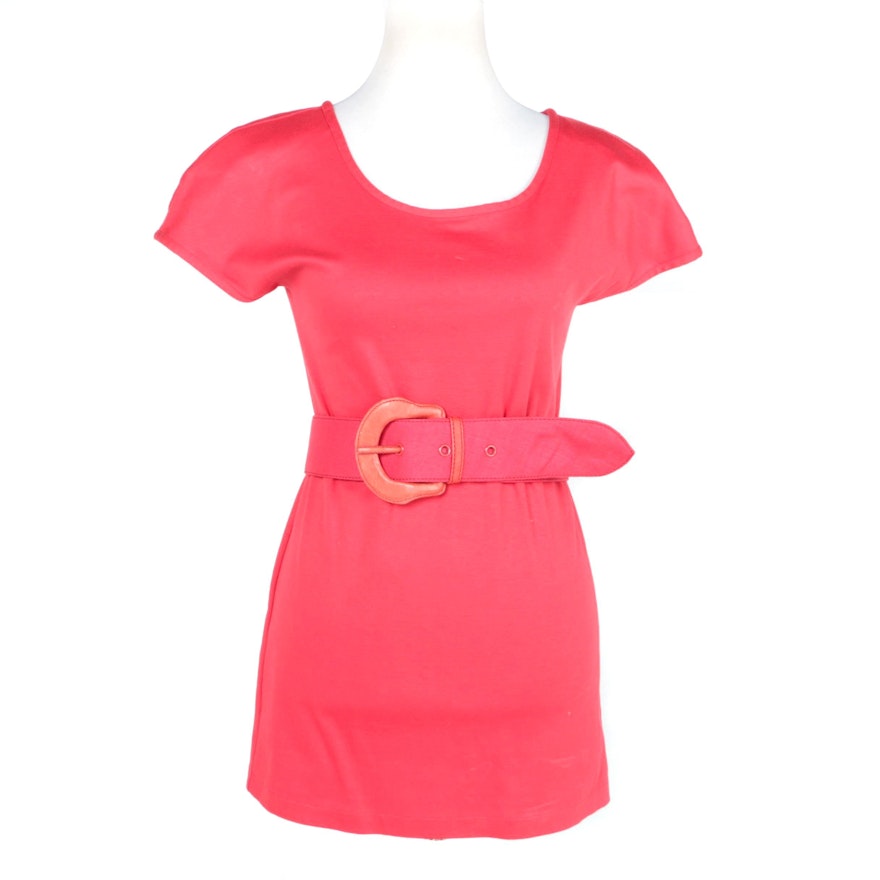 Claude Montana Paris Red Cotton Dress