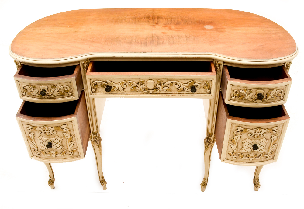 Louis XV Style Kidney-Shaped Desk