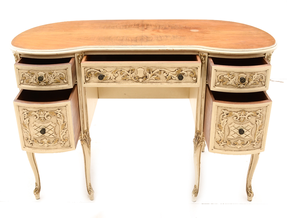 Louis XV Style Kidney-Shaped Desk