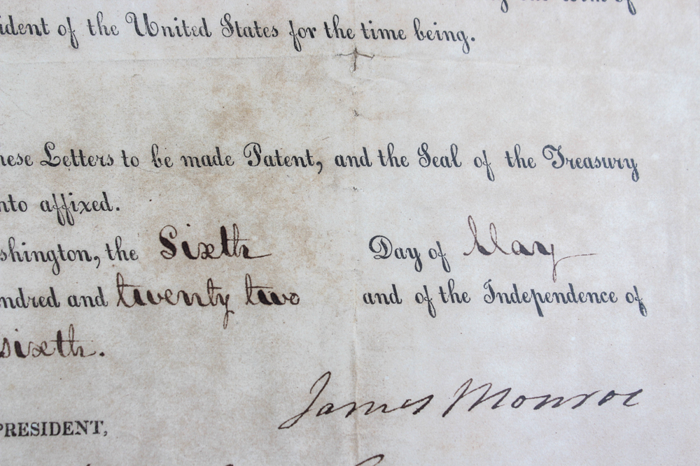 James Monroe Signed Document