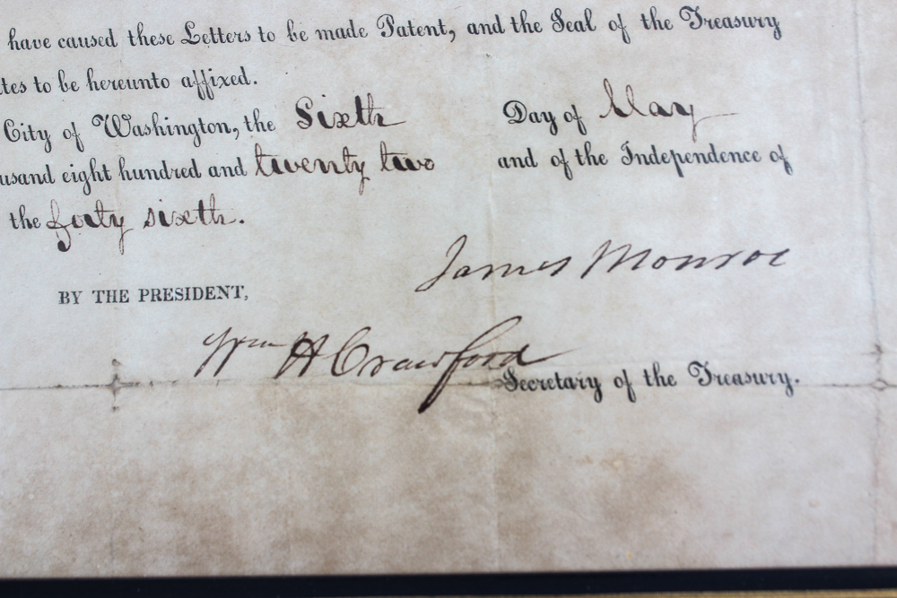 James Monroe Signed Document