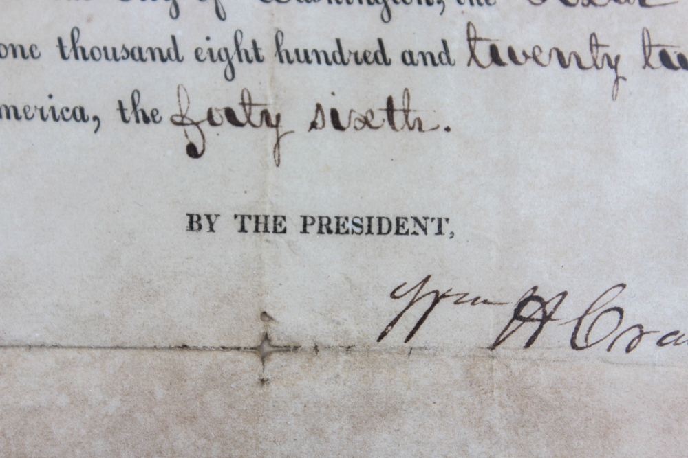 James Monroe Signed Document