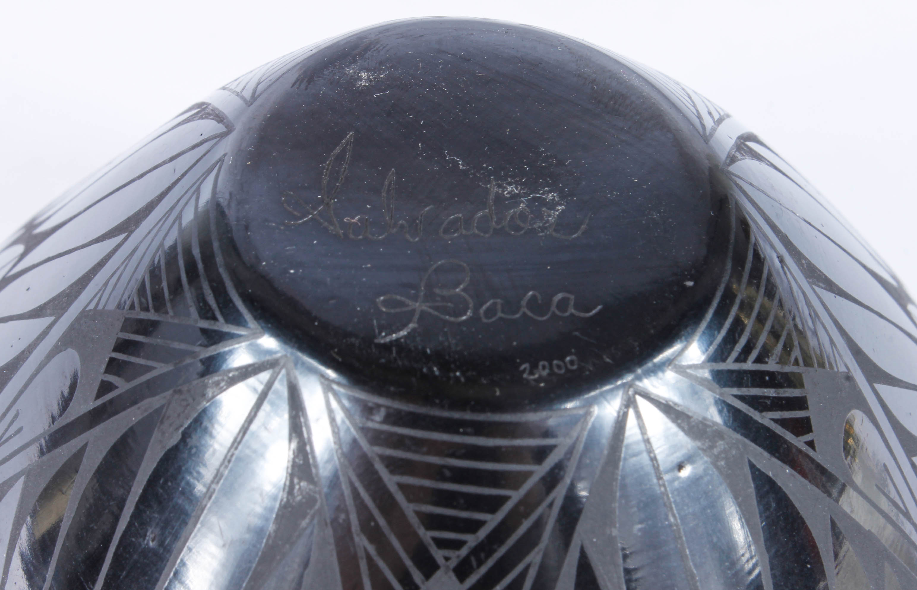 Salvador Baca Mata Ortiz Black-On-Black Pottery Jar