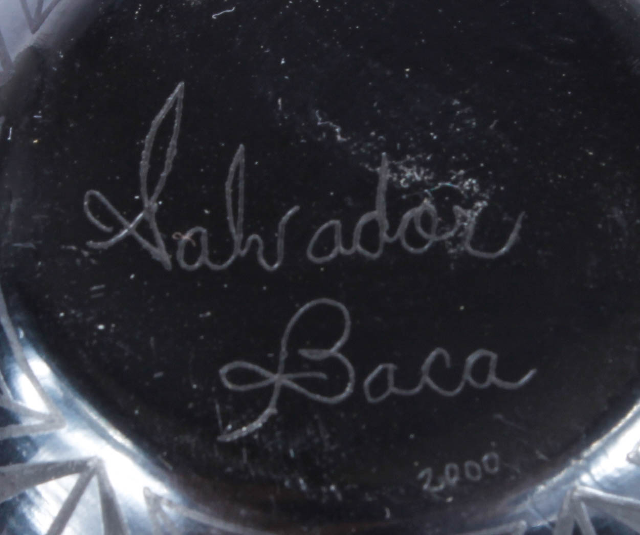 Salvador Baca Mata Ortiz Black-On-Black Pottery Jar