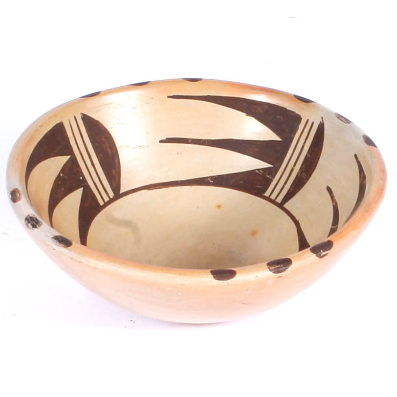 Frieda Poleahla Hopi Native American Signed Pottery Bowl