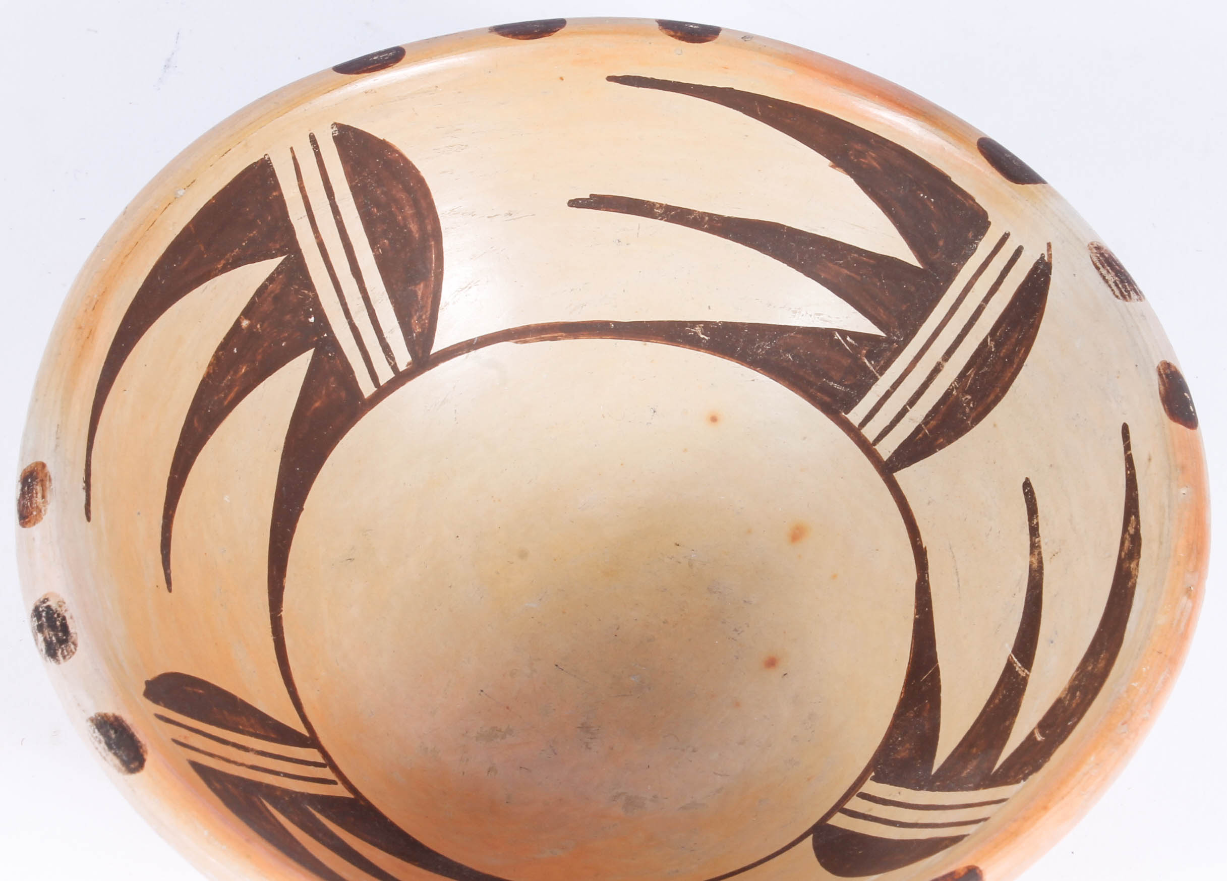 Frieda Poleahla Hopi Native American Signed Pottery Bowl